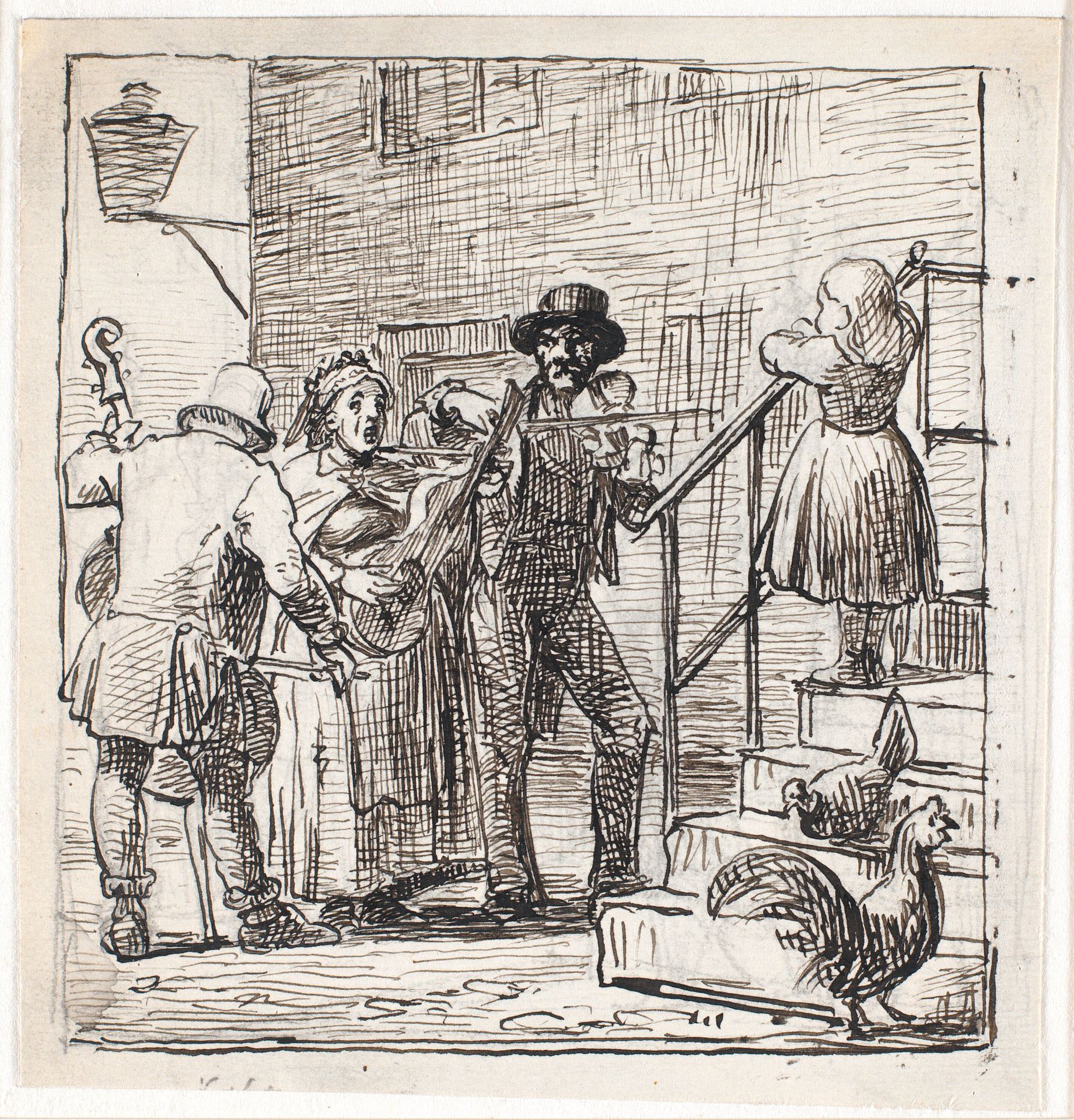 Gademusikanter by Wilhelm Marstrand
