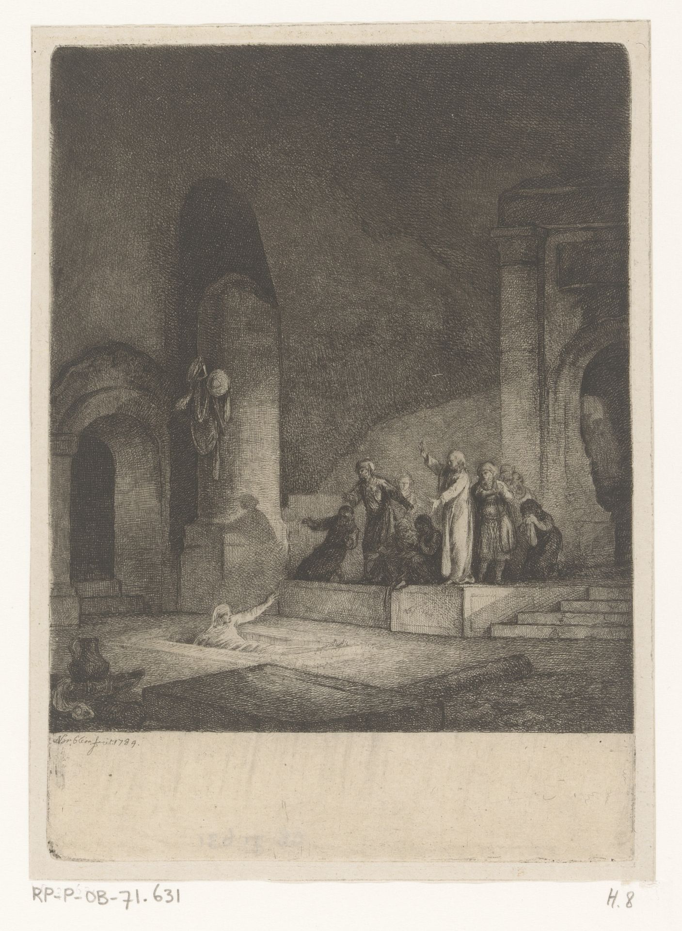 Opwekking van Lazarus by Jean-Pierre Norblin de la Gourdaine