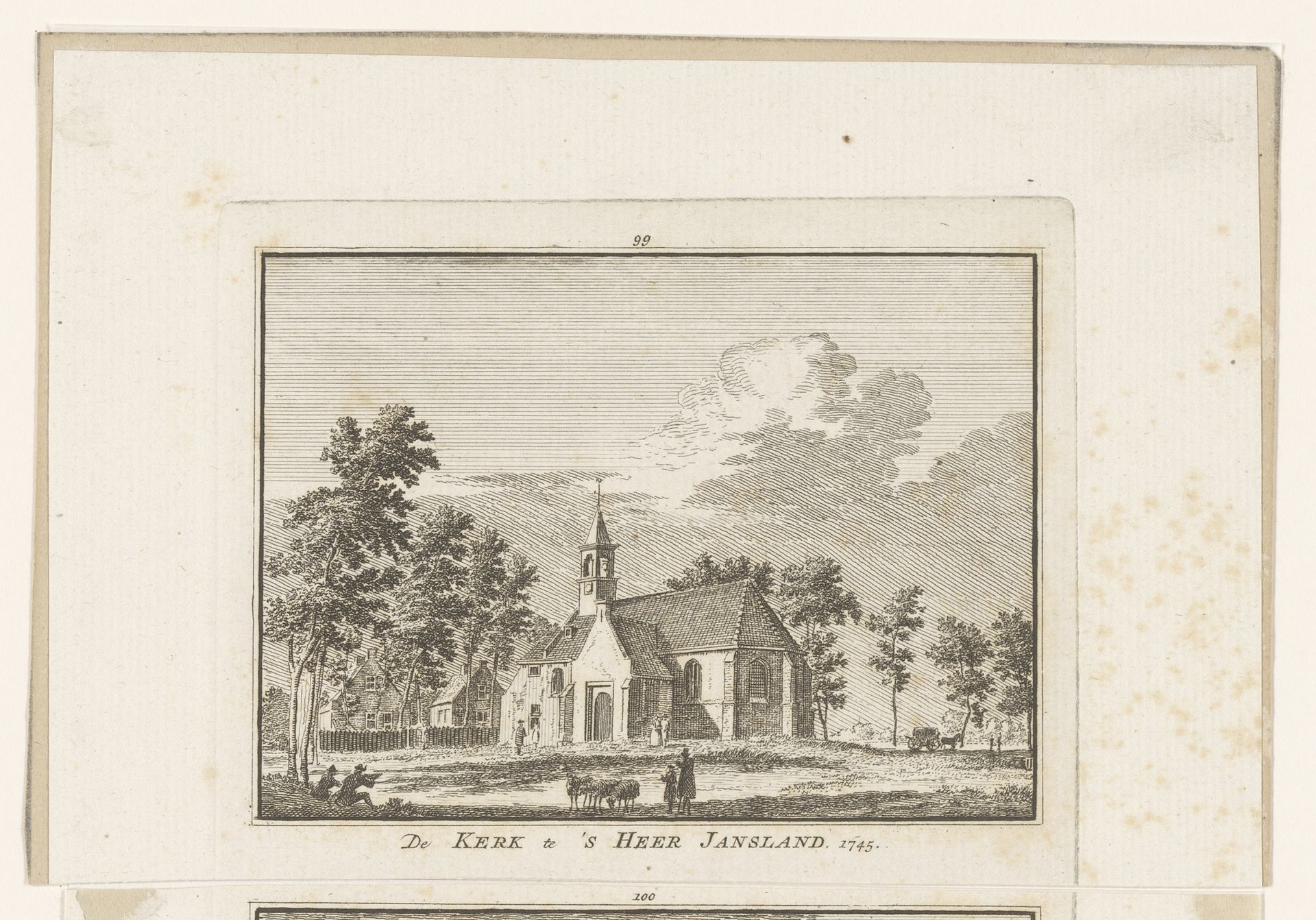 Gezicht op Bruinisse, 1745 by Hendrik Spilman
