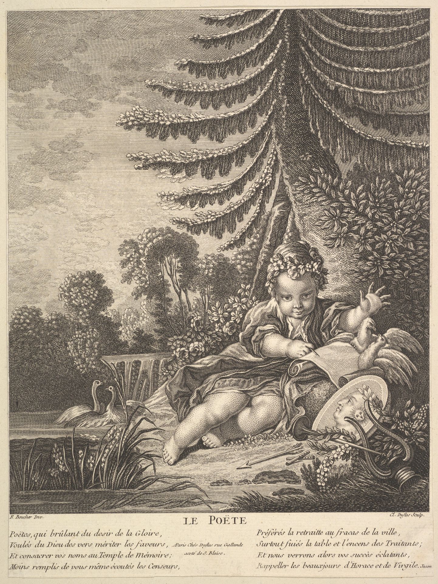The Poet by Claude Augustin Duflos le Jeune