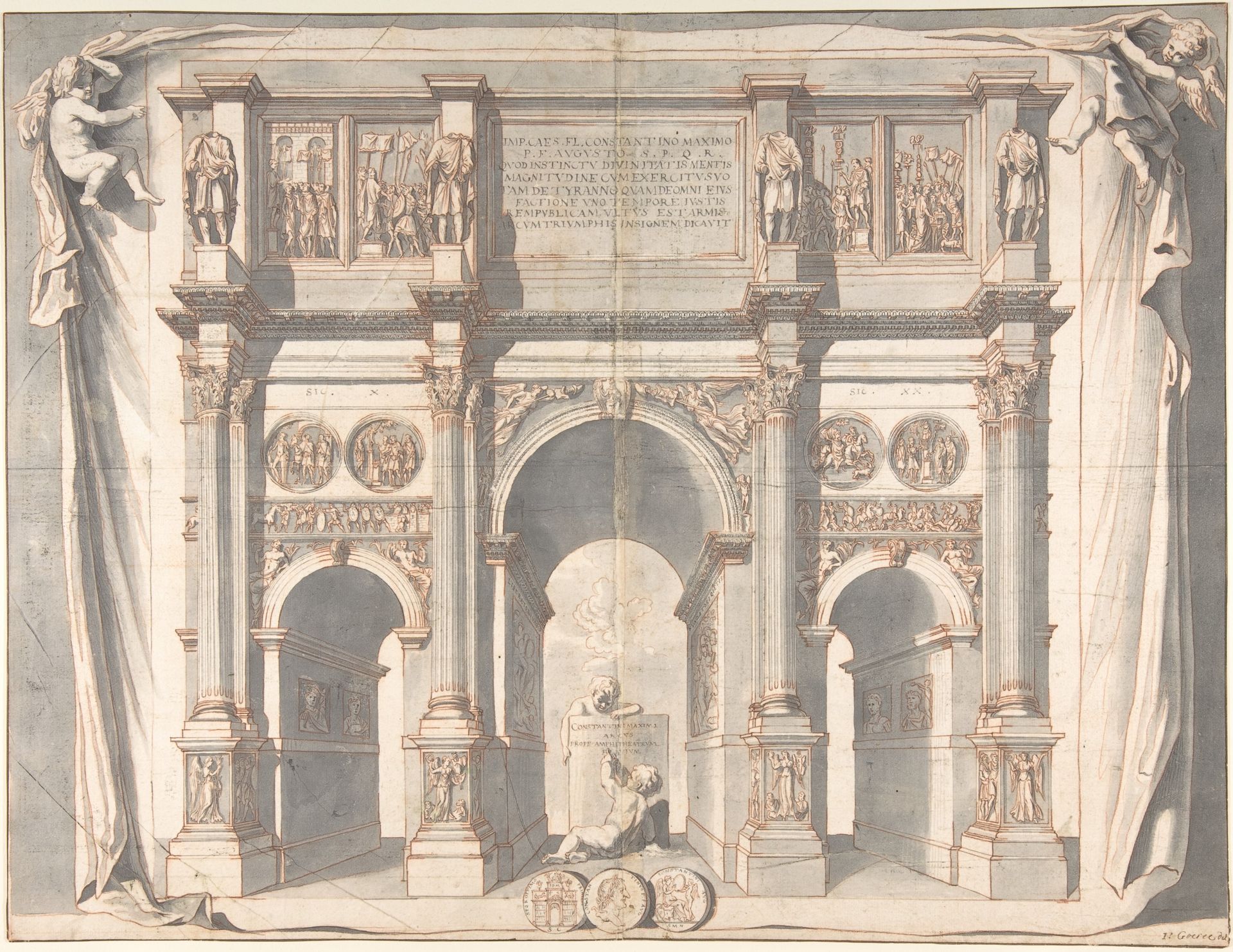 View of the Arch of Constantine by Jan Goeree