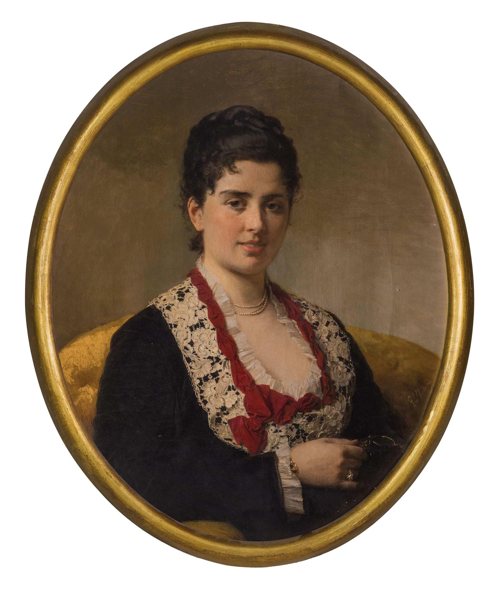 Portrait of a young noblewoman by Gerolamo Induno