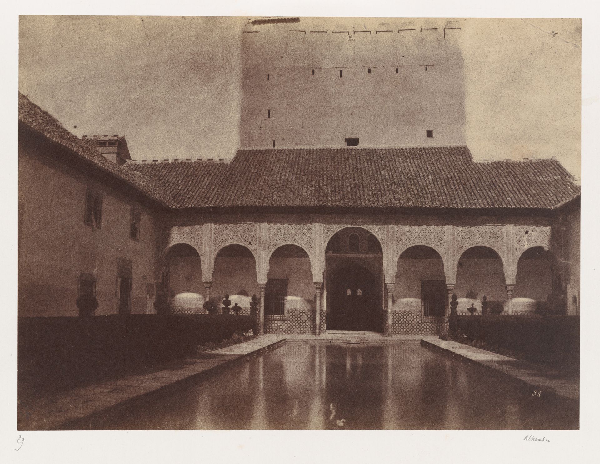 Patio de los Arrayanes, Alhambra, Granada, Spain by Alphonse Delaunay
