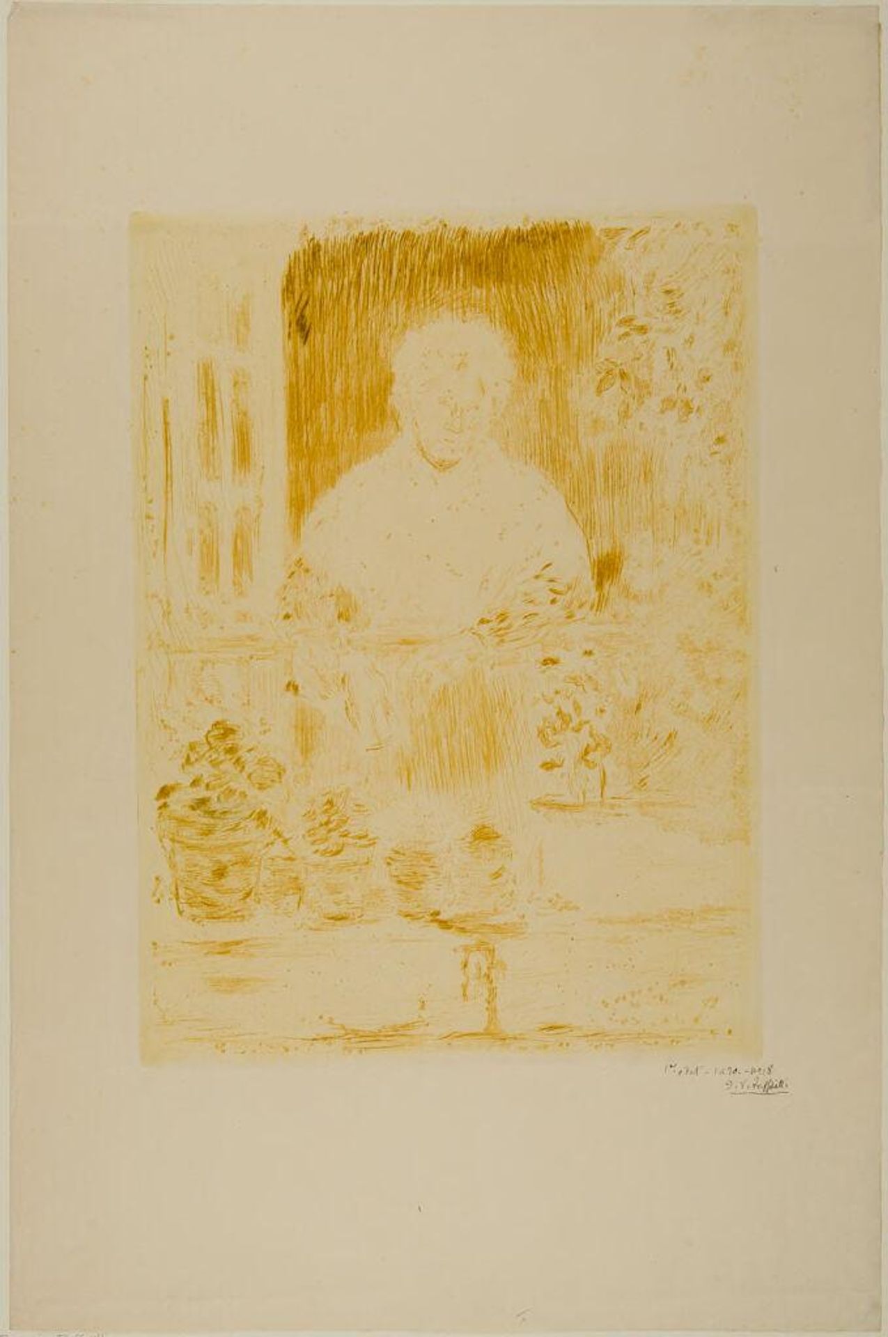 The Old Lady's Garden by Jean FranÃ§ois RaffaÃ«lli