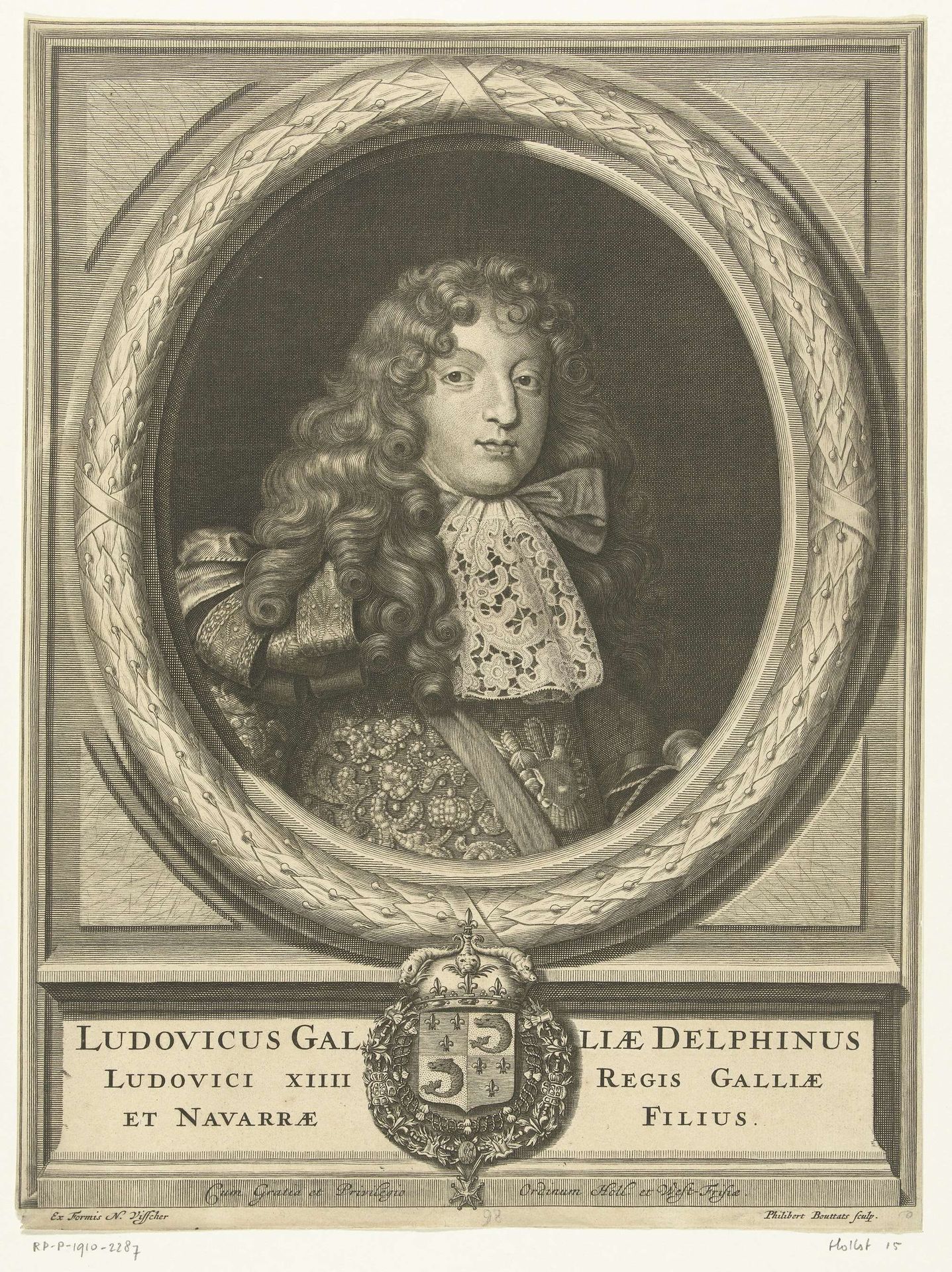 Portret van Lodewijk XIV als prins by Philibert Bouttats