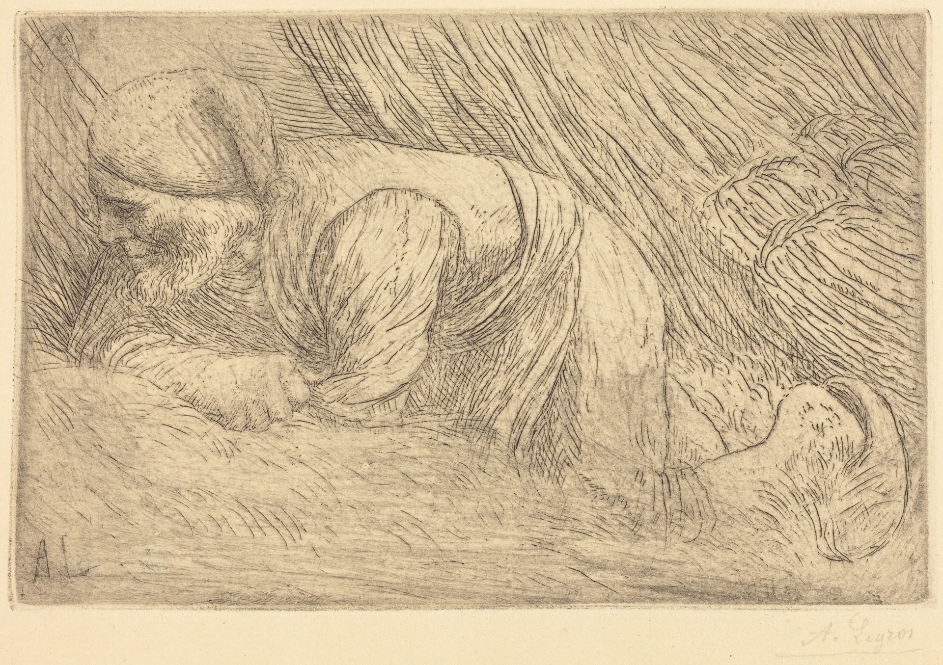 Fagot-gatherer (Le fagotier) by Alphonse Legros
