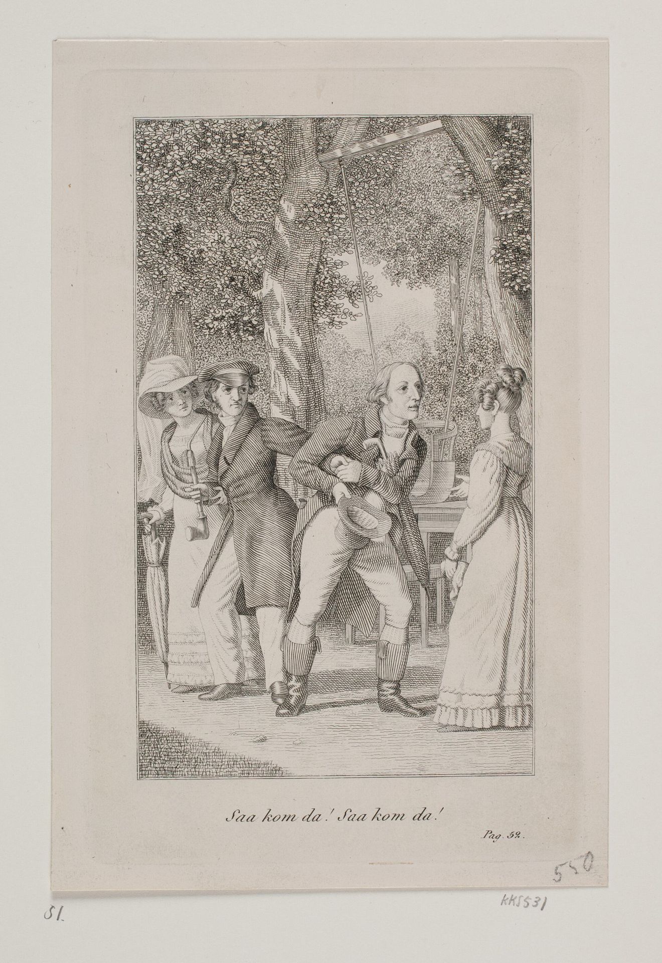 Scene af Heibergs "De uadskillelige" by Erling Eckersberg