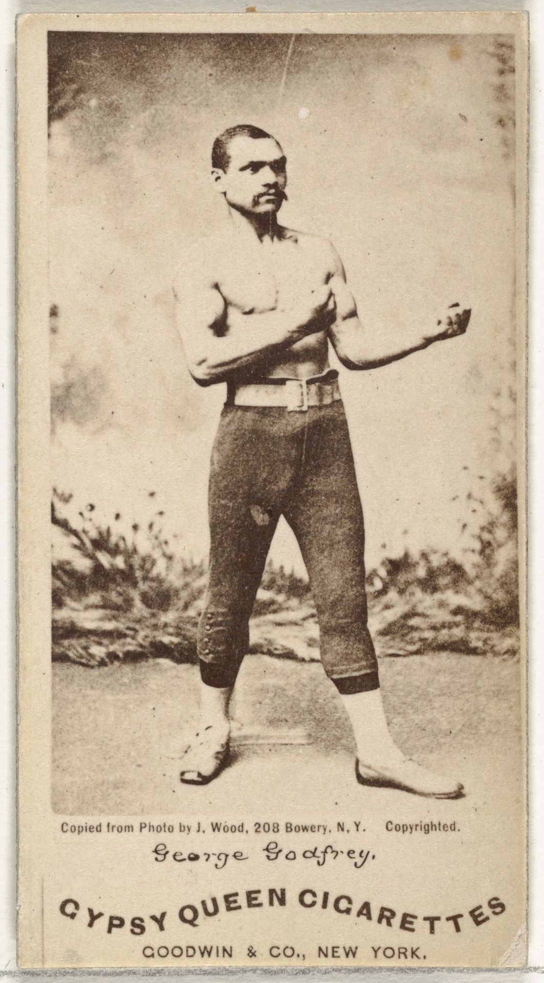 George Godfrey, from the Celebrities and Prizefighters series (N174) for Gypsy Queen Cigarettes by Goodwin & Company