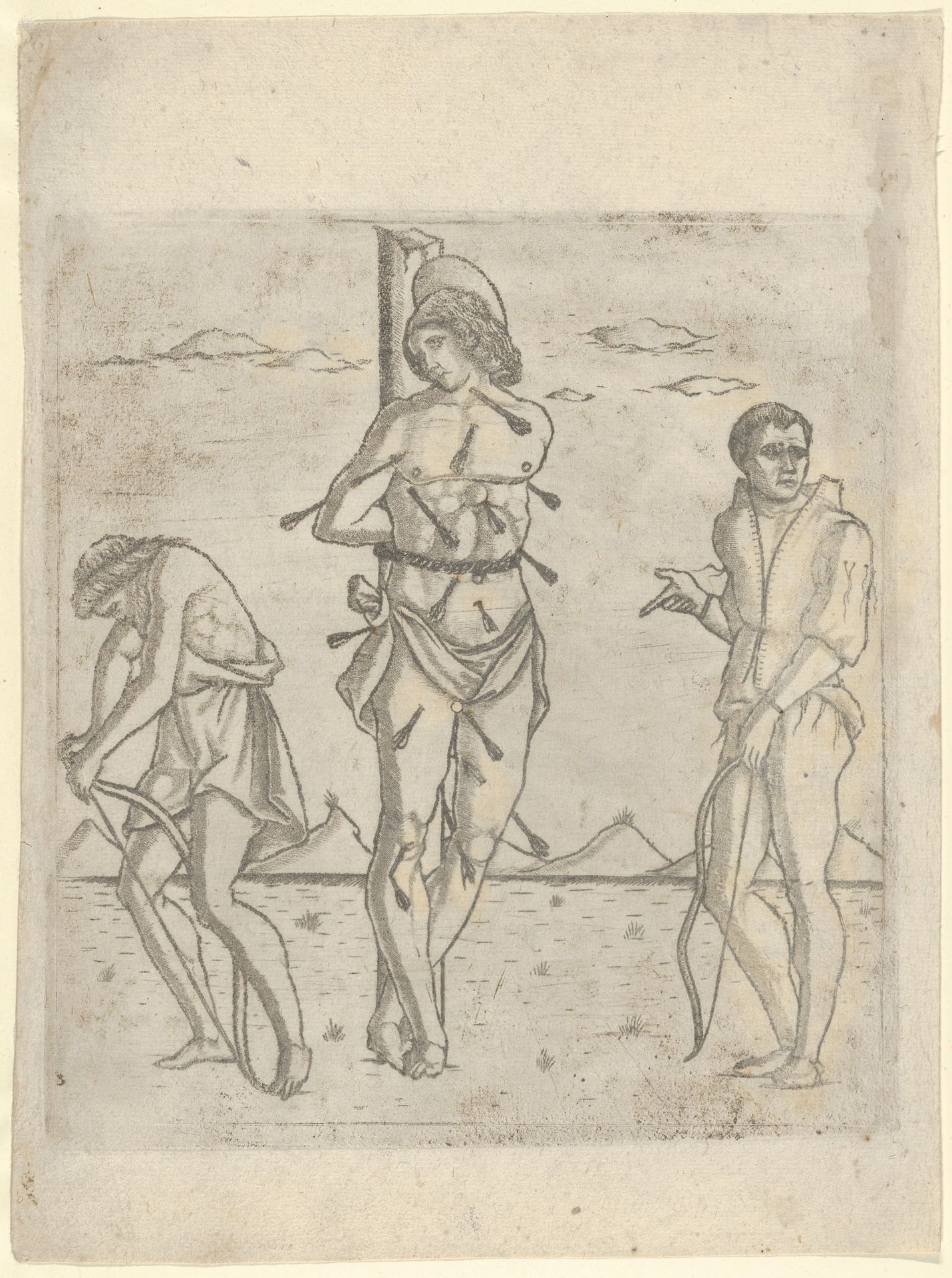Martyrdom of Saint Sebastian with Two Archers by Anonymous
