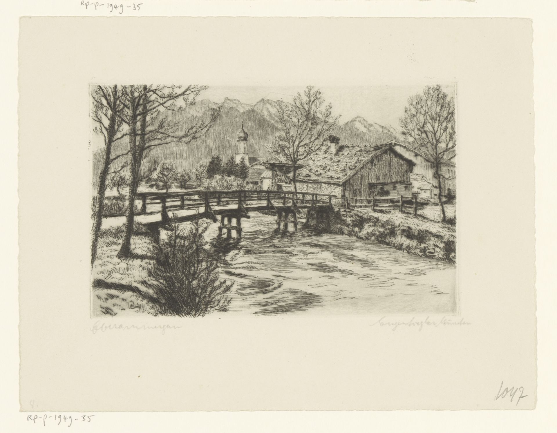 Gezicht op Oberammergau by Eugen Siegler