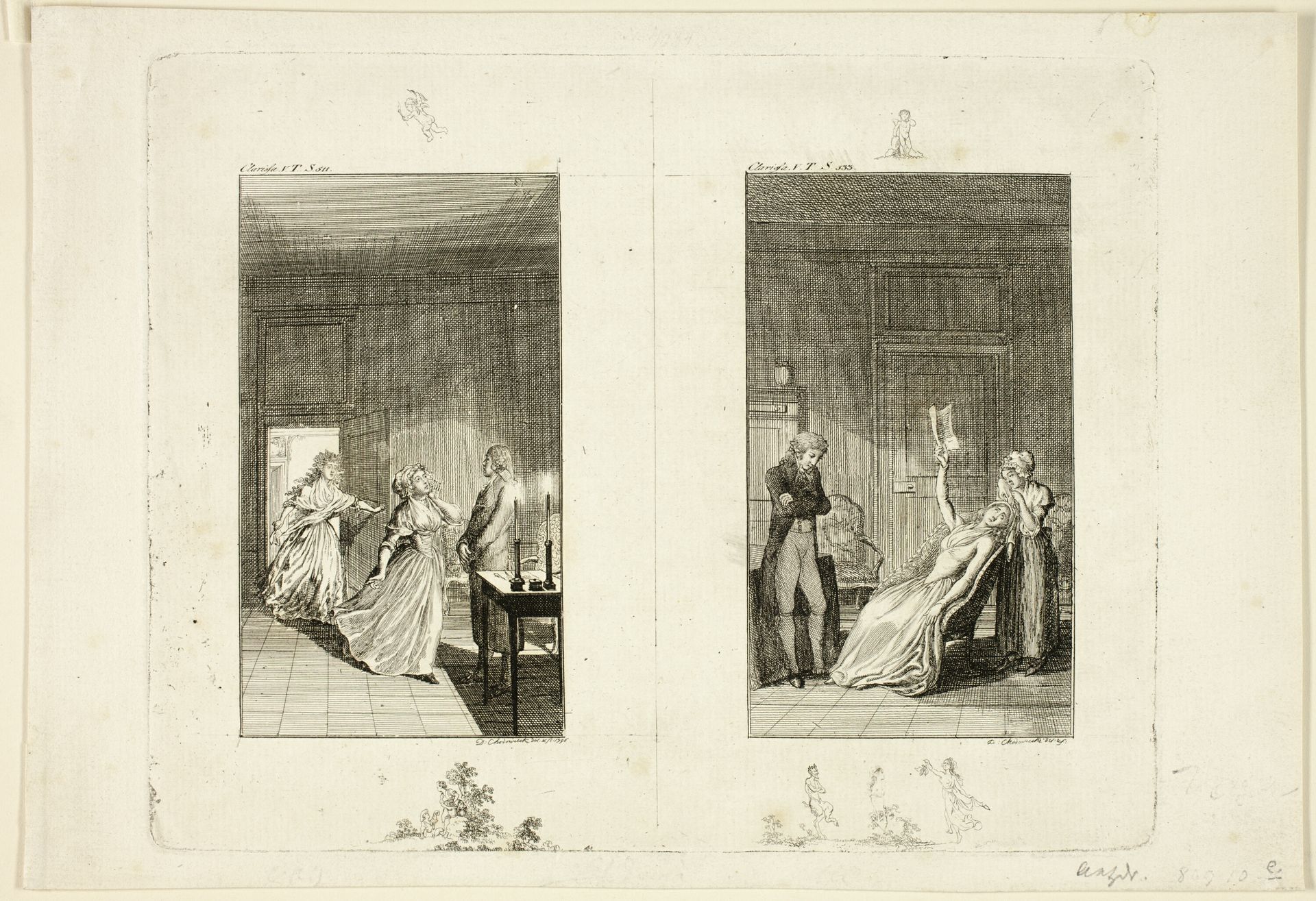 Illustration to Samuel Richardson's Clarissa by Daniel Nikolaus Chodowiecki