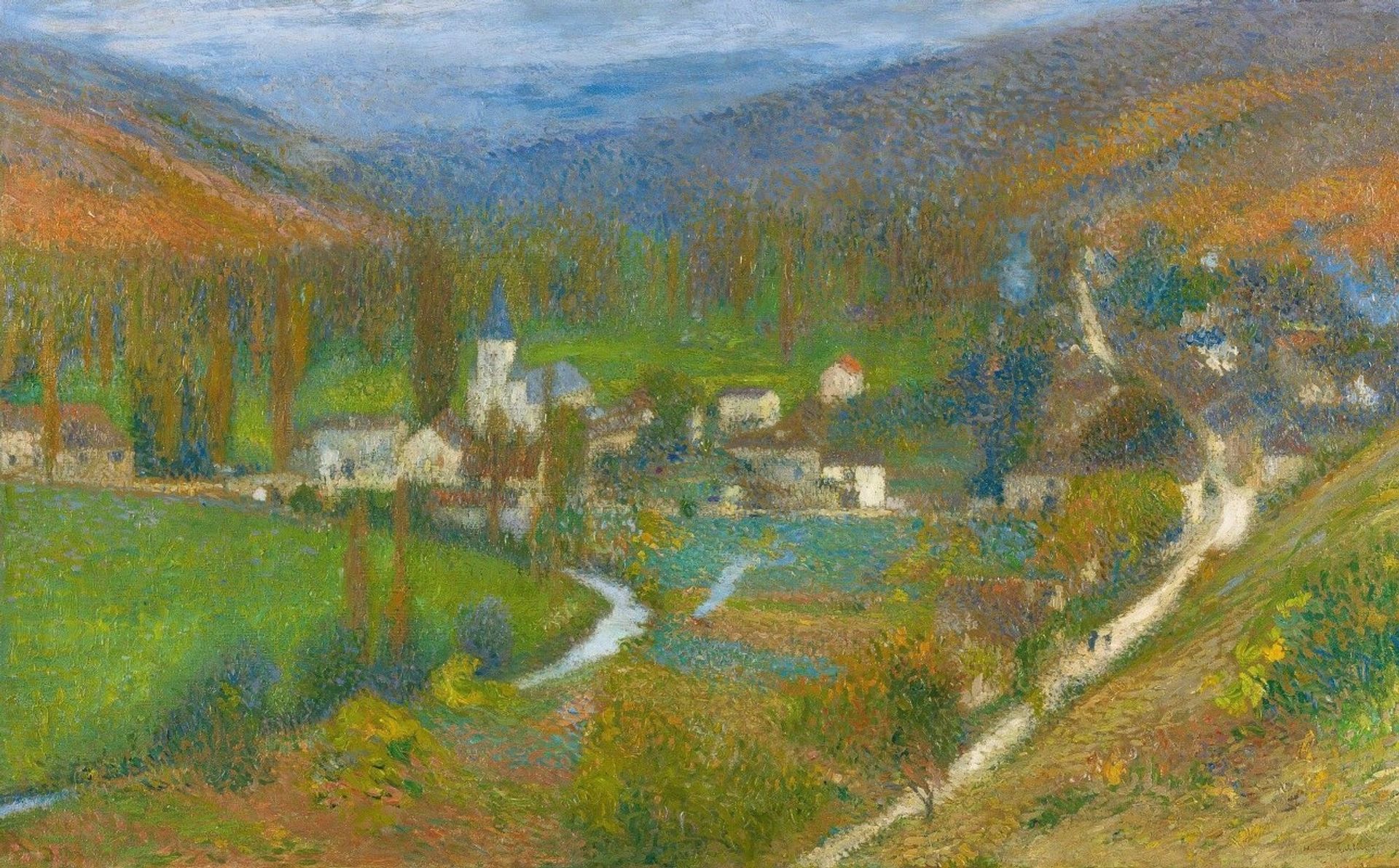 Vue Generale De Labastide-Du-Vert Du Haut Du Parc De Marquayrol by Henri Martin