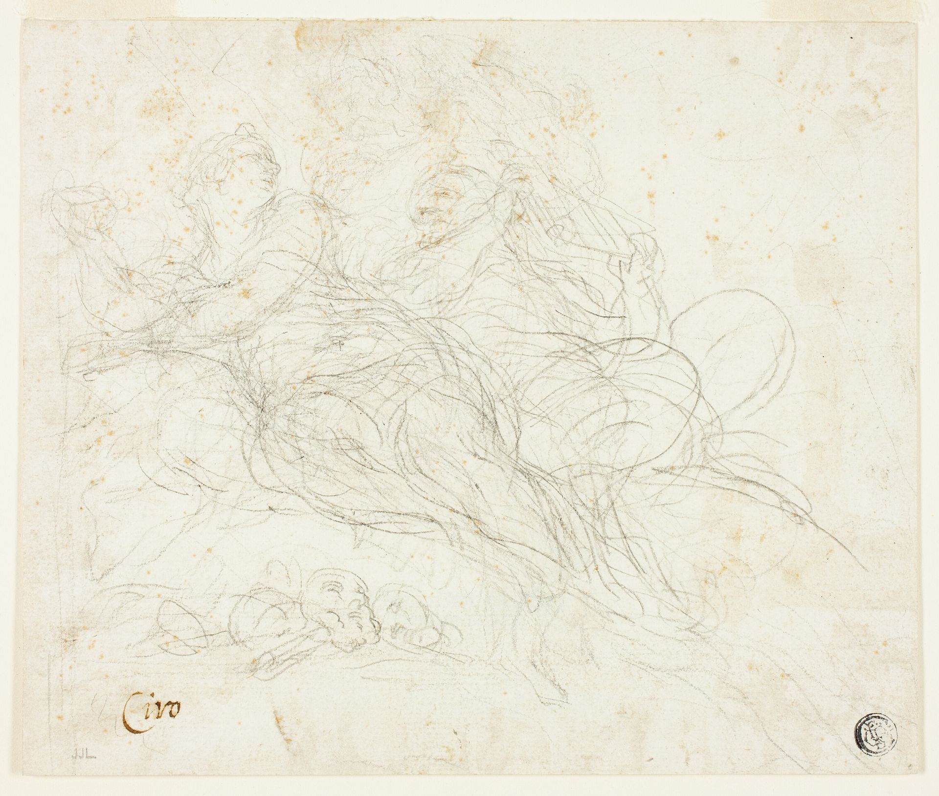 Nymph and Satyr by Ciro Ferri