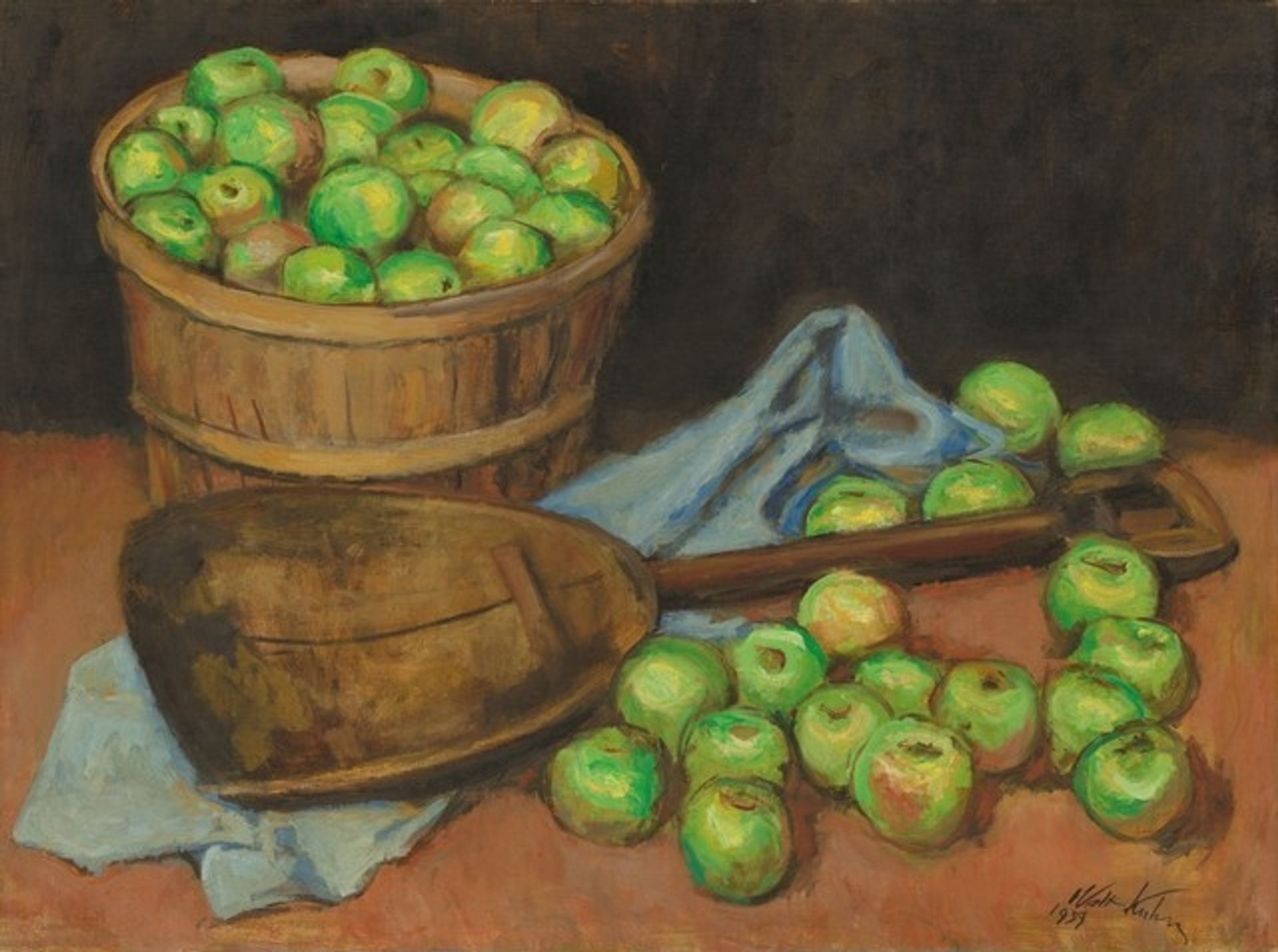 Green Apples and Scoop by Walt Kuhn