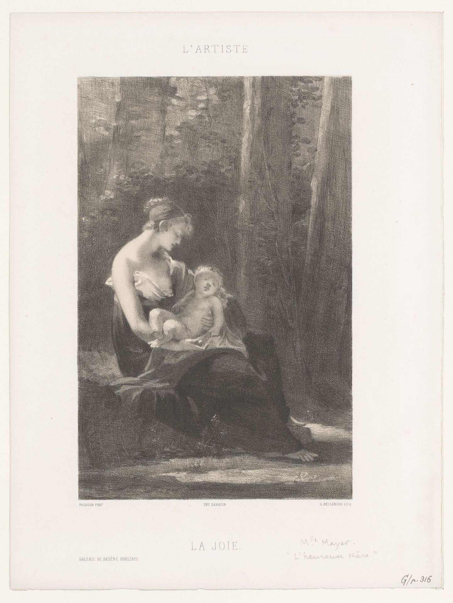Moeder met slapend kind by Georges Bellenger