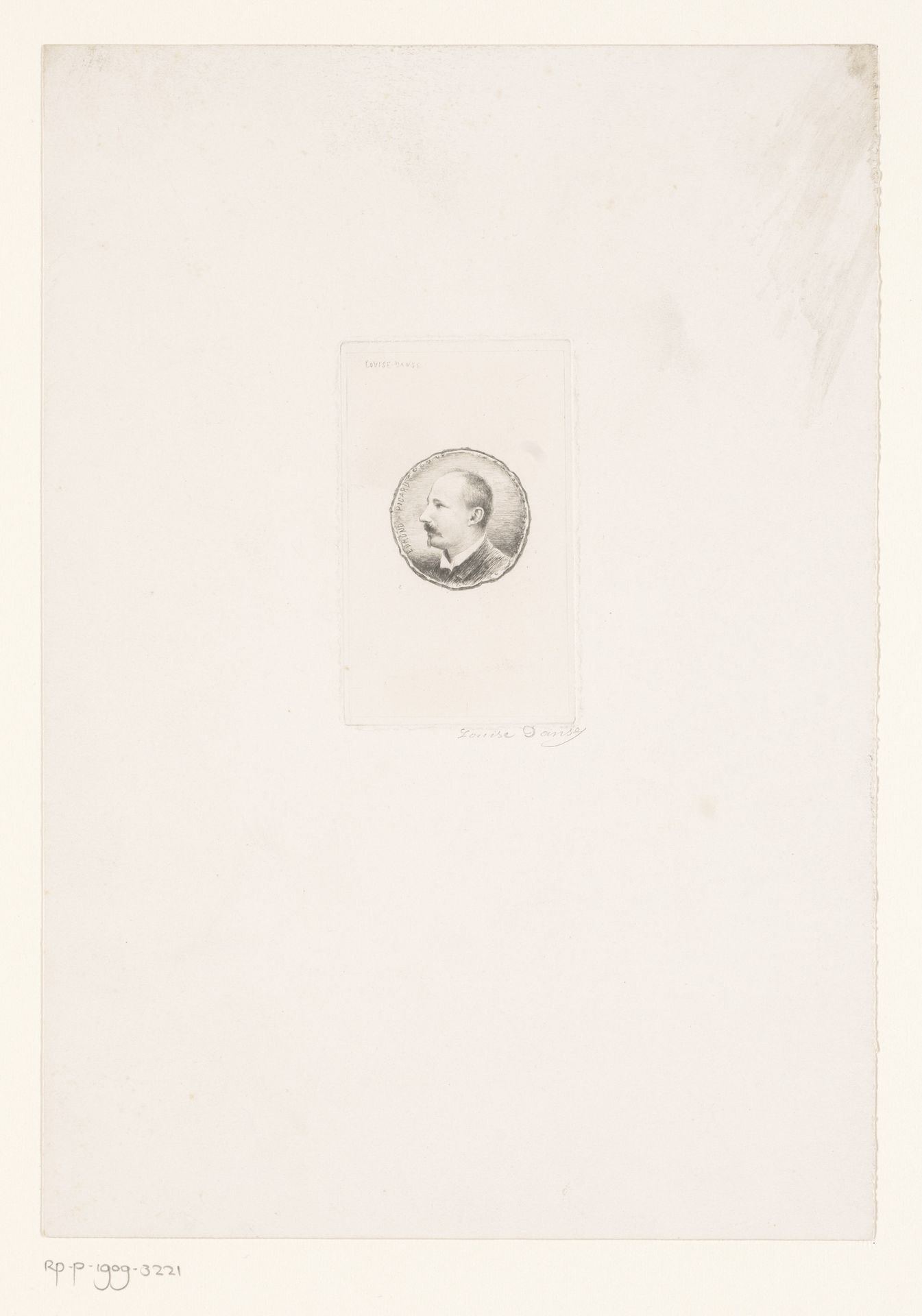 Portret van Edmond Picard by Louise Danse