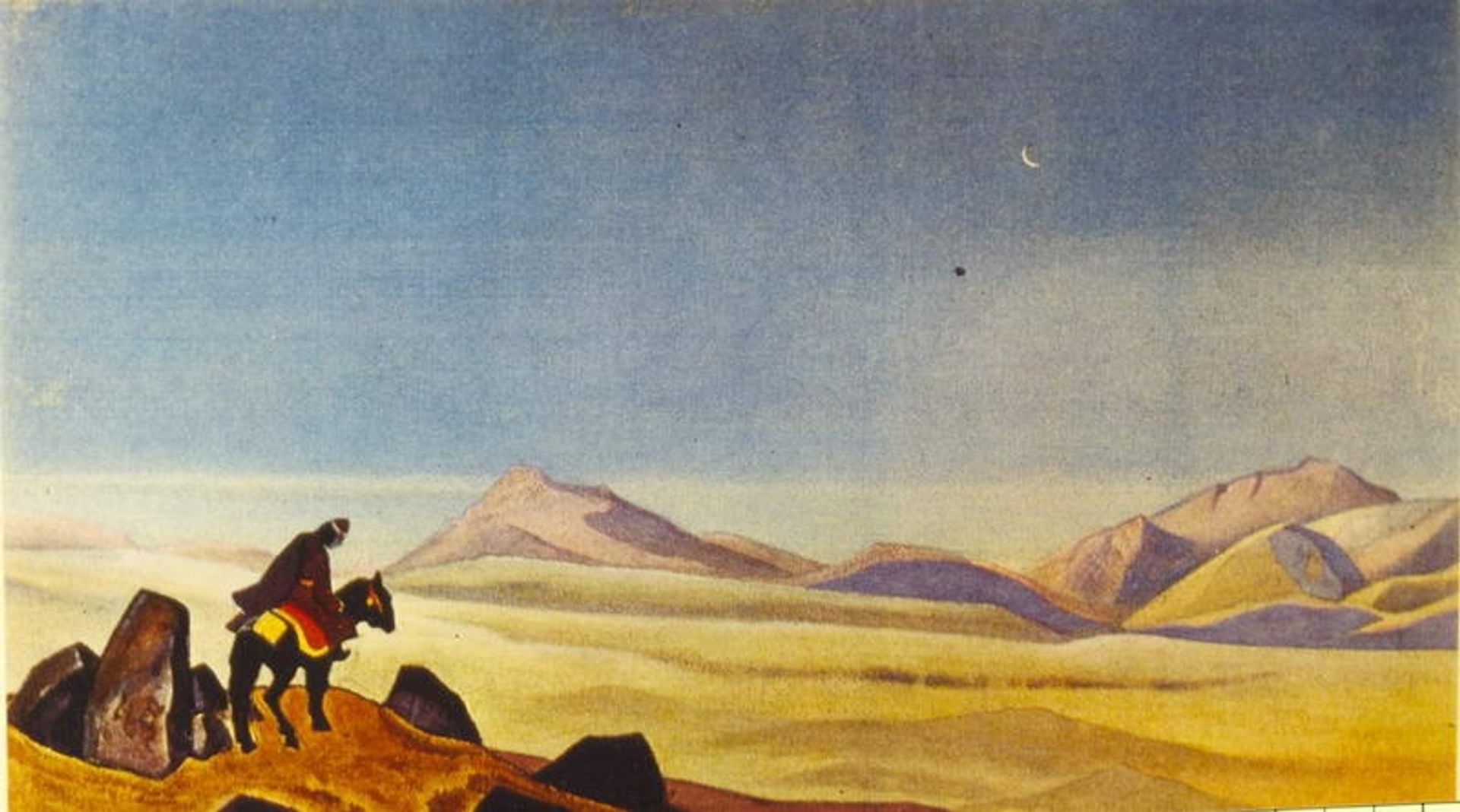 Mongolian horseman by Nicholas Roerich