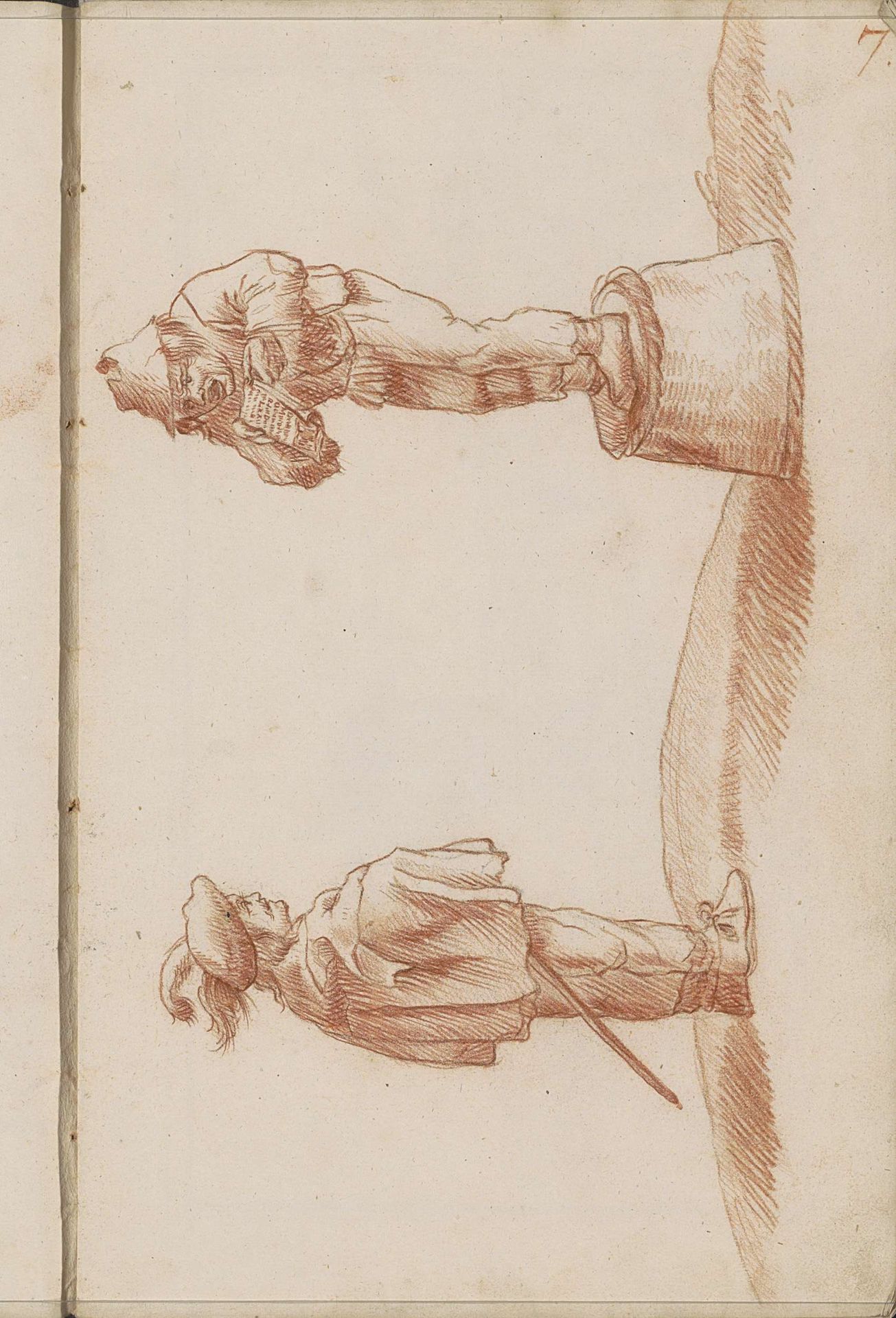Landschap met een volkszanger op een mand by Hendrick van Beaumont