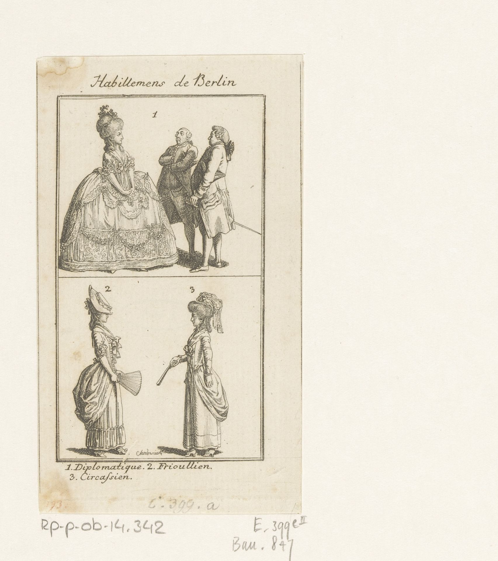 Kleding voor dames en heren by Daniel Nikolaus Chodowiecki