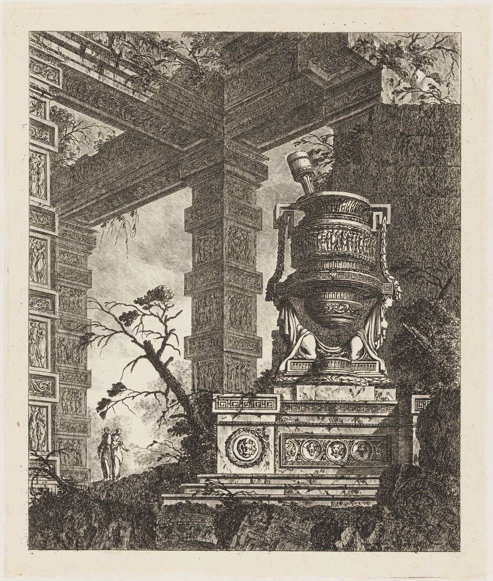 Collection of Different Subjects of Vases, Tombs, Ruins and Fountains... by Jean Laurent Legeay