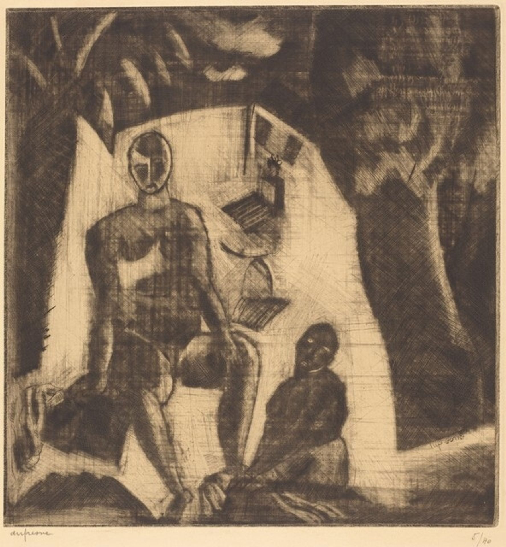 Sortie du bain by Charles Georges Dufresne