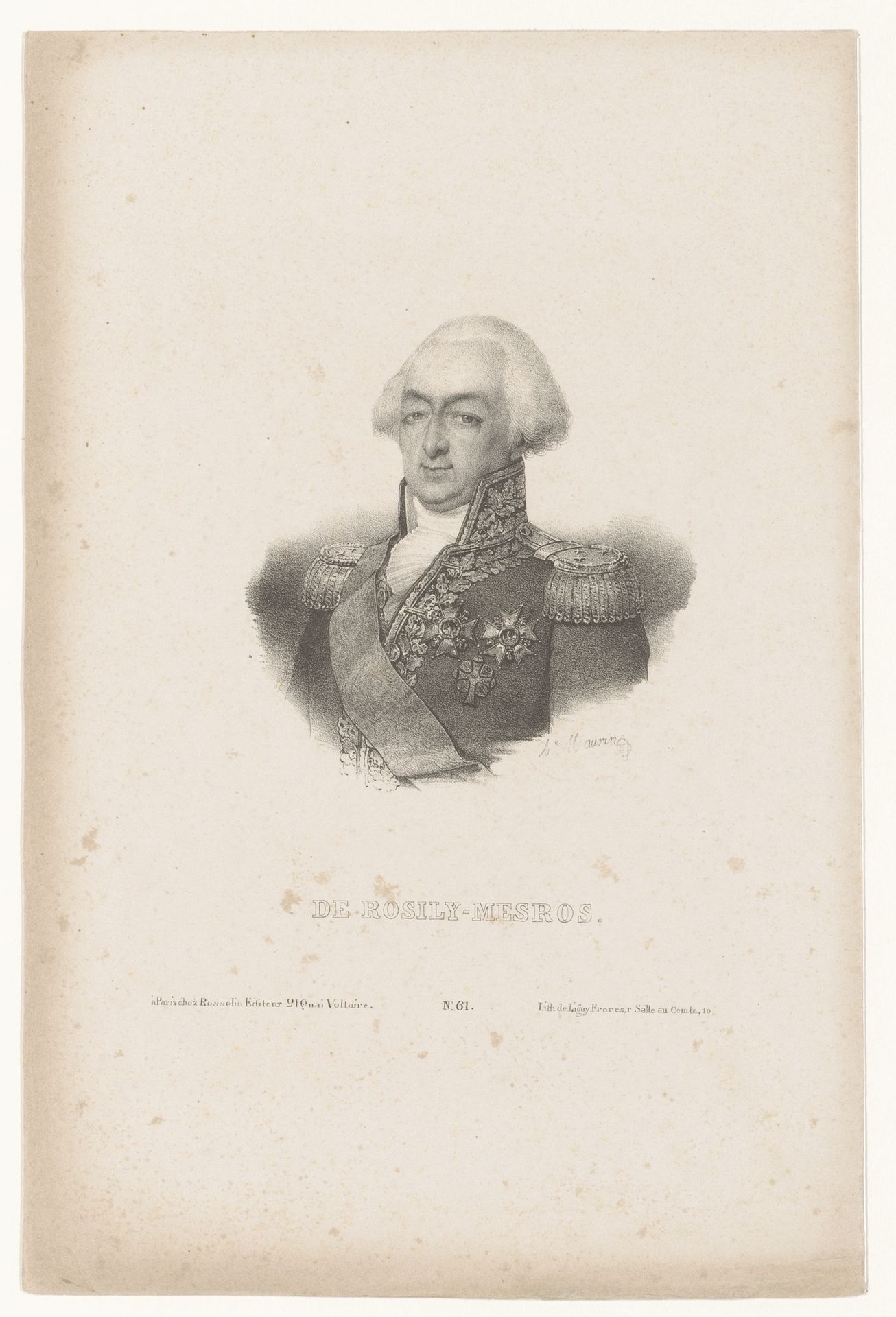 Portret van François Étienne de Rosily-Mesros by Antoine Maurin