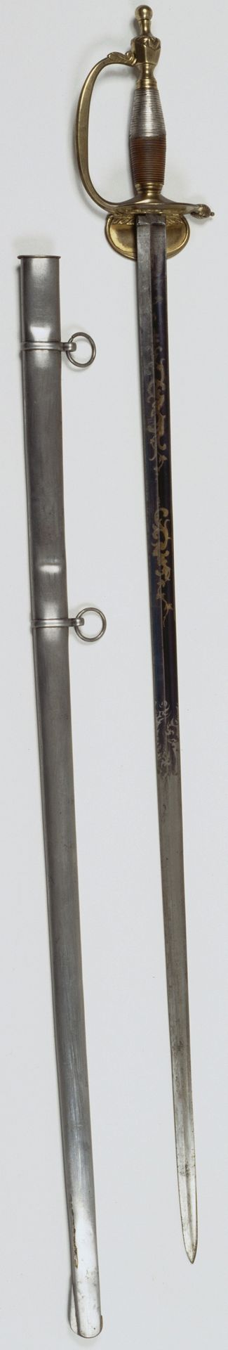 Officiersdegen met schede van algemeen model, 1820-1855 by Anonymous