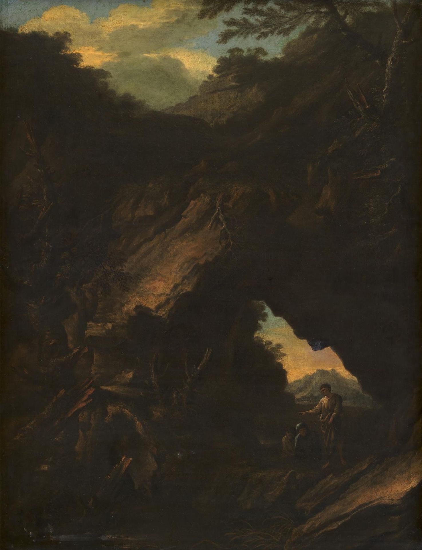 Landscape with an "Arco Naturale" by Salvator Rosa