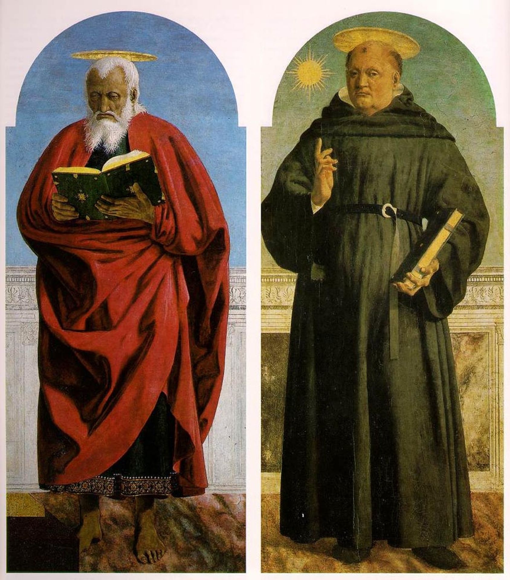 St. John the Evangelist and St. Nicholas of Tolentino by Piero della Francesca