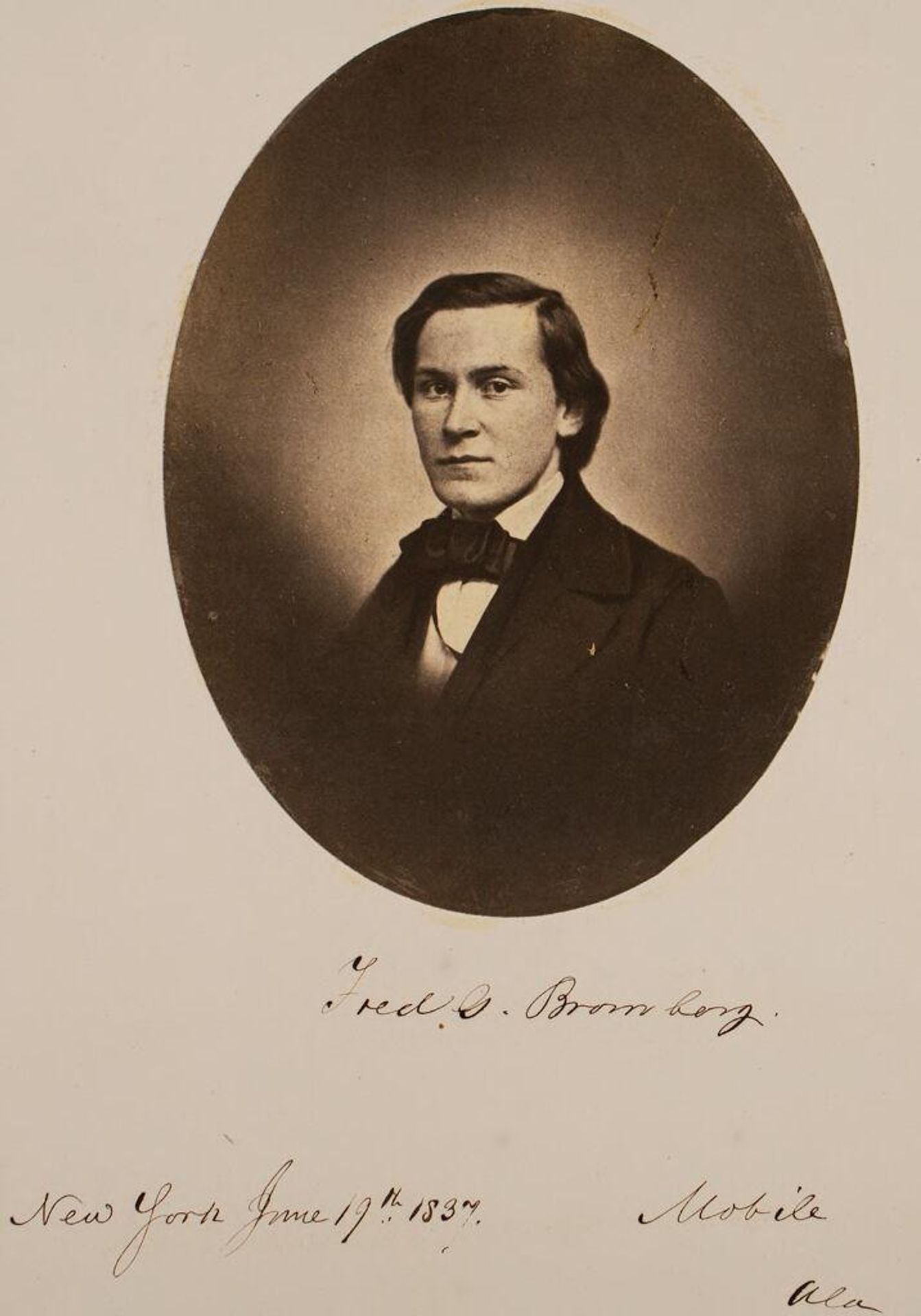 Frederick George Bromberg, Mobile, Alabama (1837-1830) by John Adams Whipple