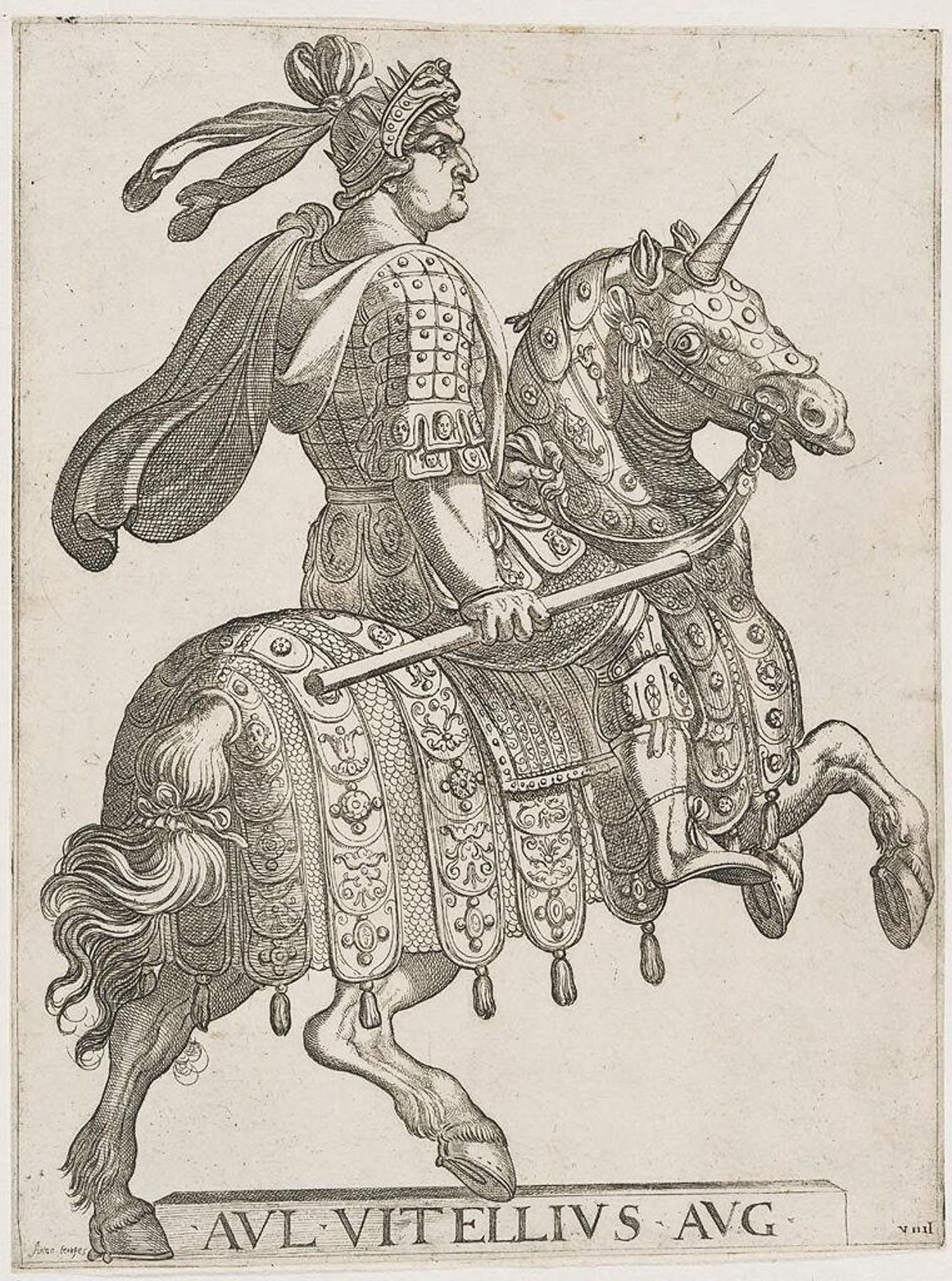 Emperor Vitellus on Horseback by Antonio Tempesta