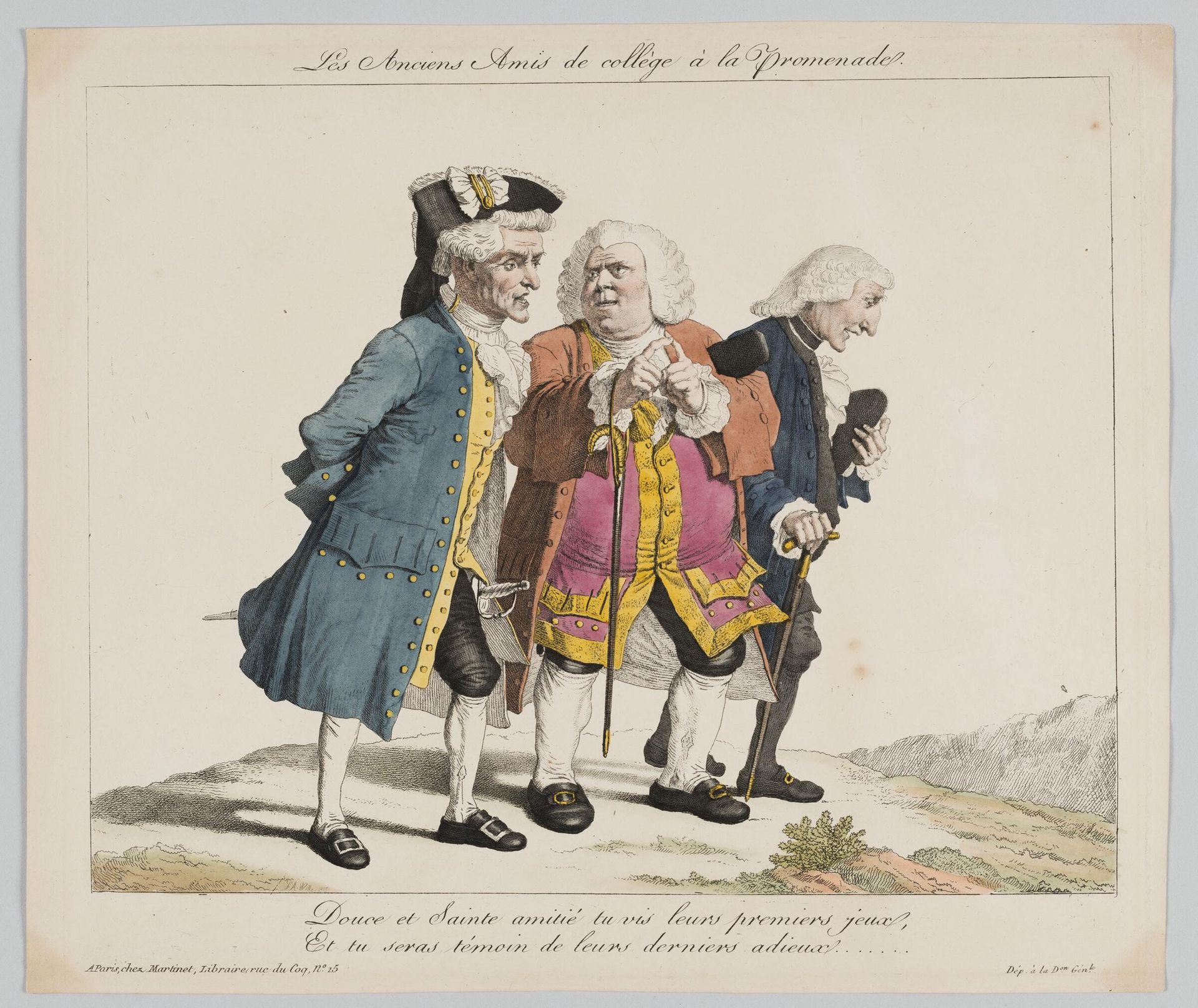 The High School Friends at the Promenade by Pierre Alexandre Wille