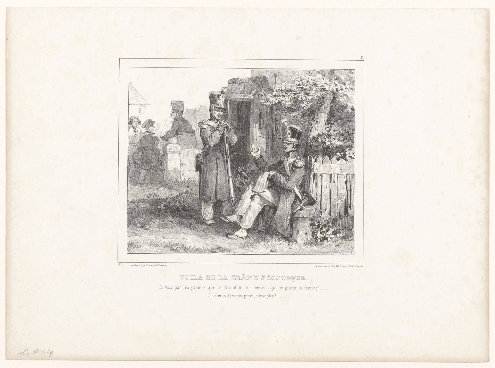 Soldaat leest de krant voor by Nicolas Toussaint Charlet