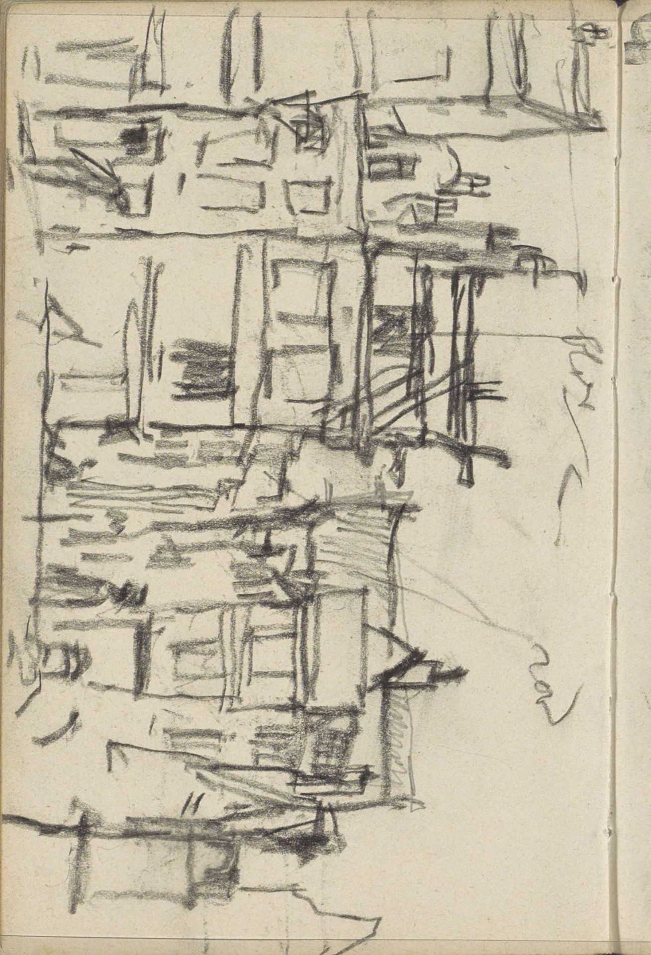 Gezicht in Amsterdam, mogelijk het Rokin by George Hendrik Breitner