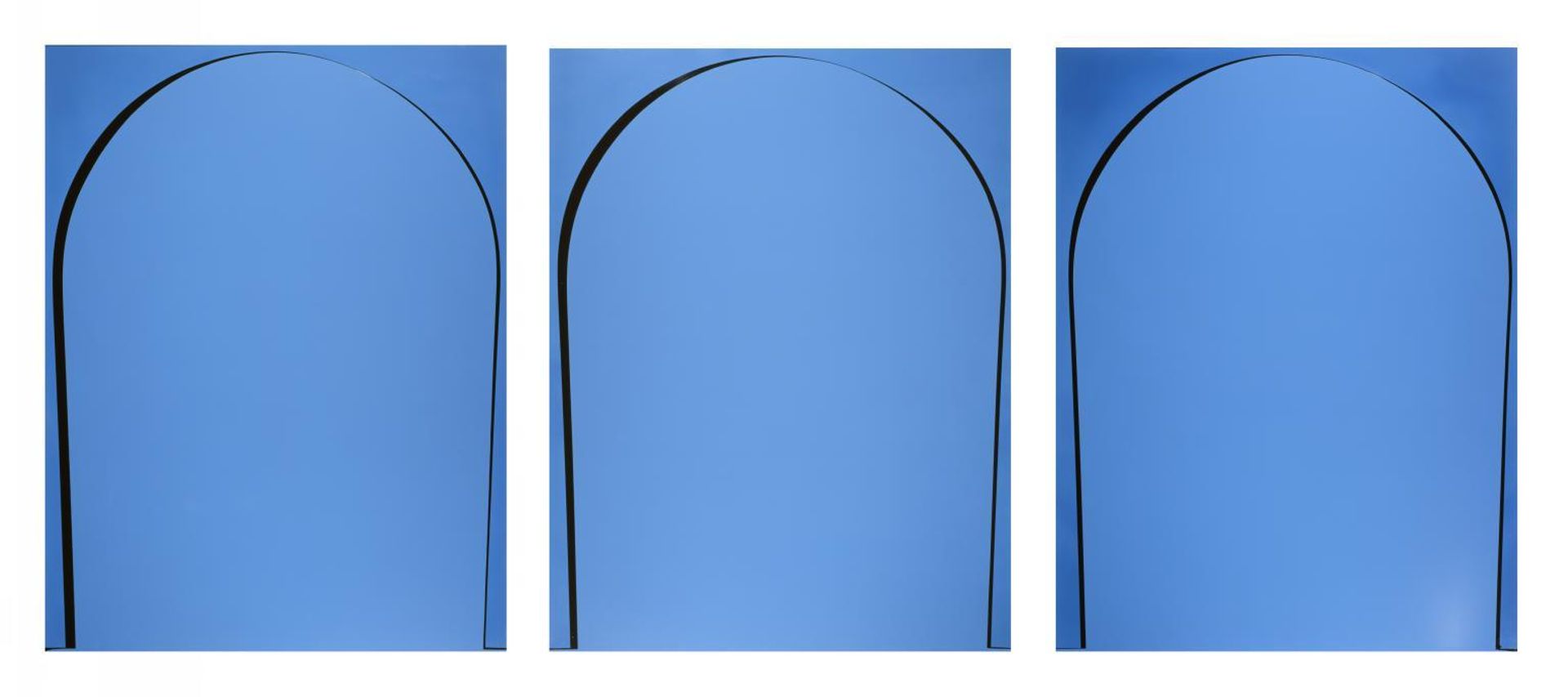 Poured Painting: Blue, Black, Blue by Ian Davenport