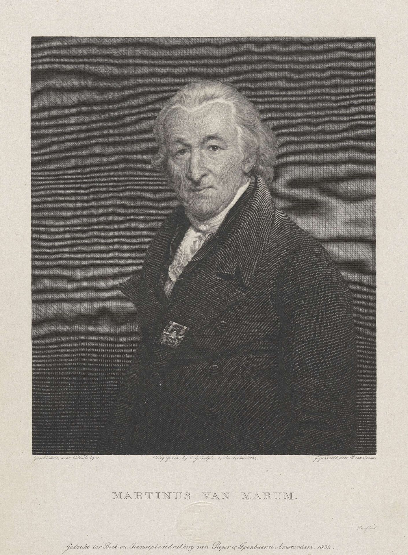 Portret van Martinus van Marum by Willem van Senus