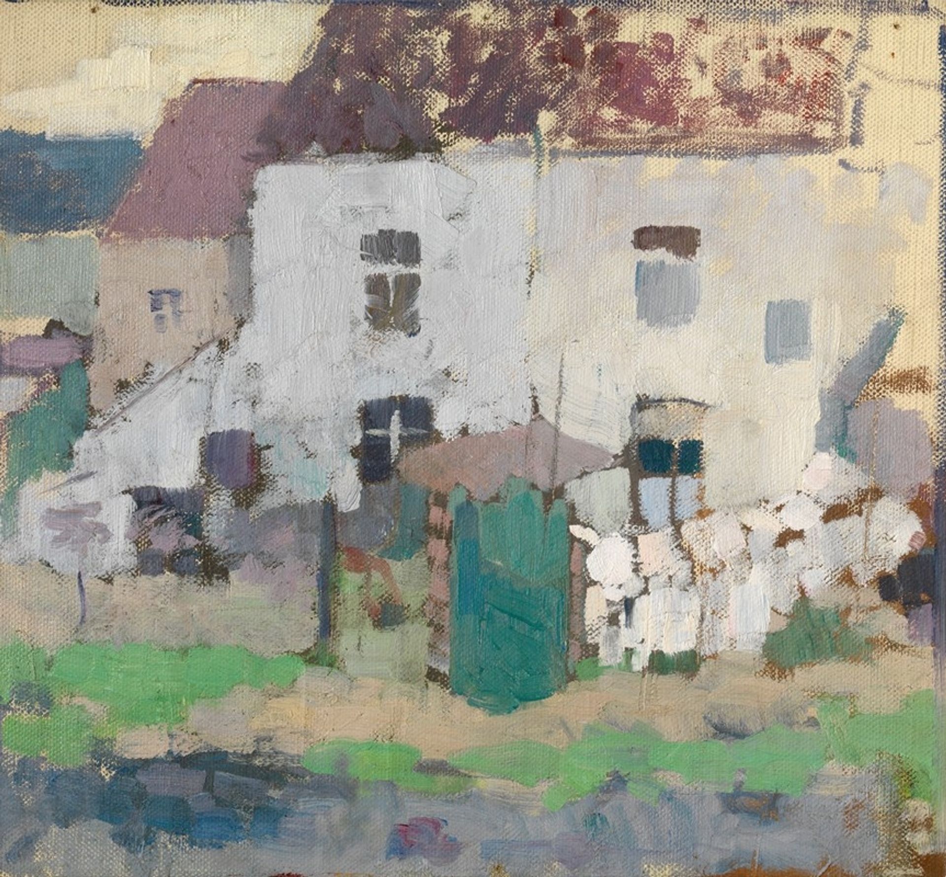 White Façades and Garden at Bosvoorde by Rik Wouters