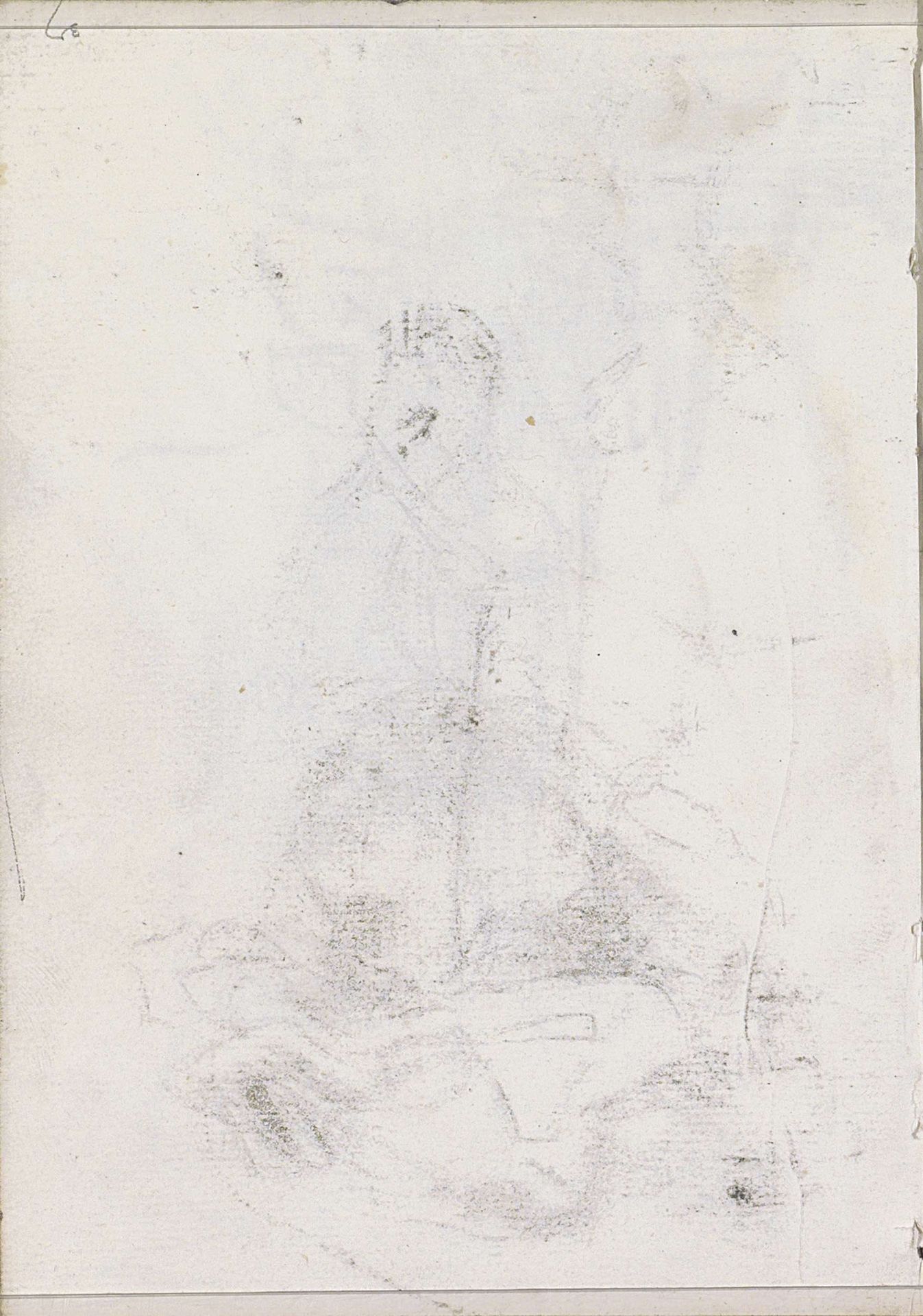 Abklatsch van de krijttekening op blad 7 recto by Isaac Israels