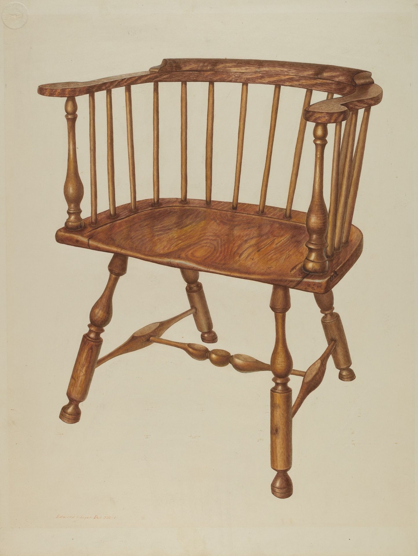 Low-back Stretcher Chair by Edward L. Loper