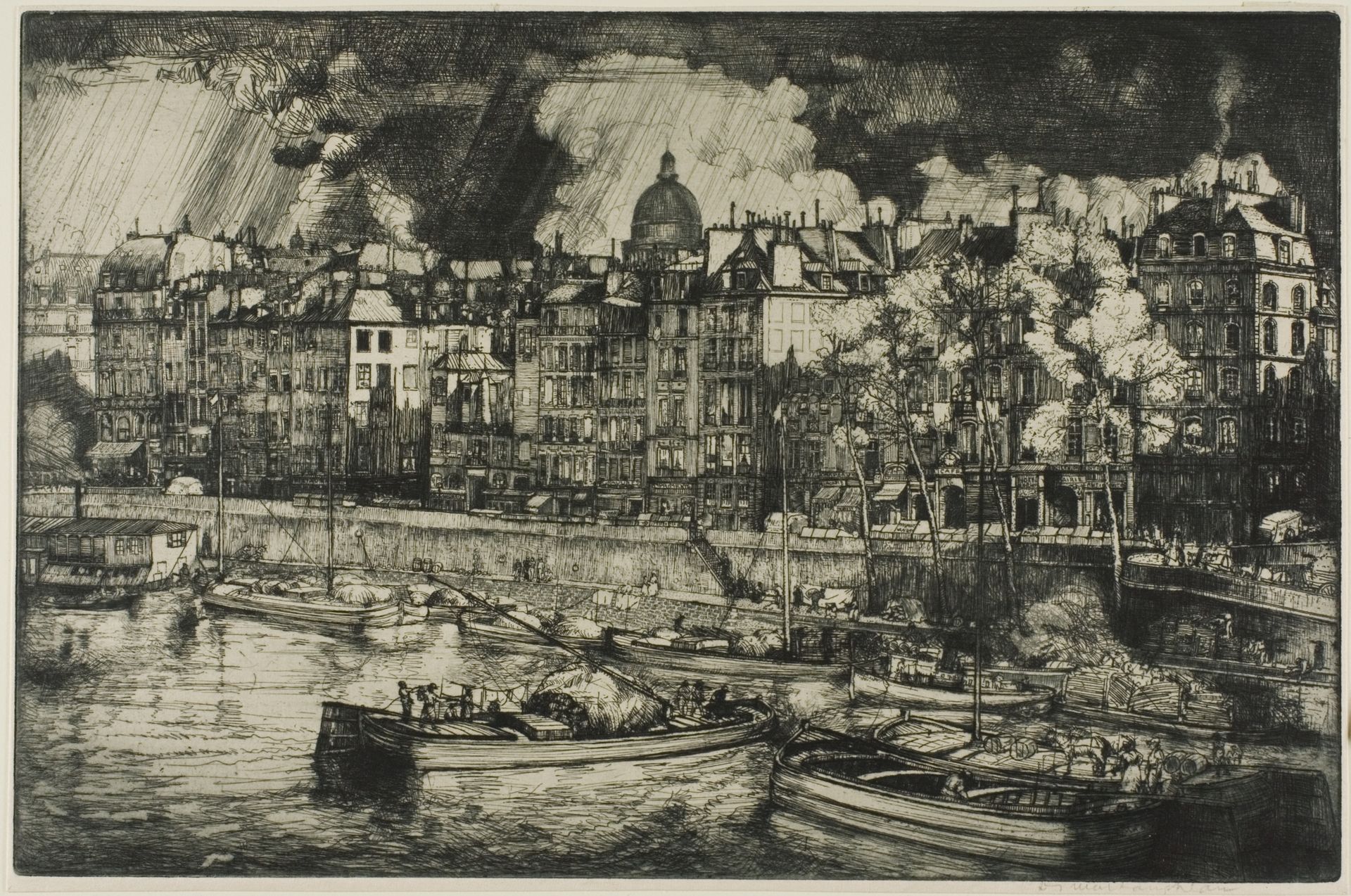 Quai des Grands Augustins, Paris by Donald Shaw MacLaughlan