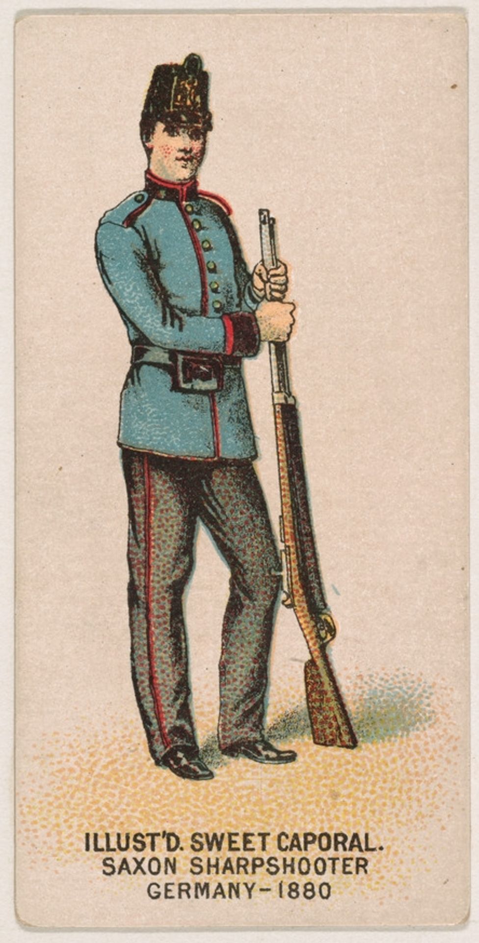 Saxon Sharpshooter, Germany, 1880, from the Military Series (N224) issued by Kinney Tobacco Company to promote Sweet Caporal Cigarettes by Kinney Brothers Tobacco Company