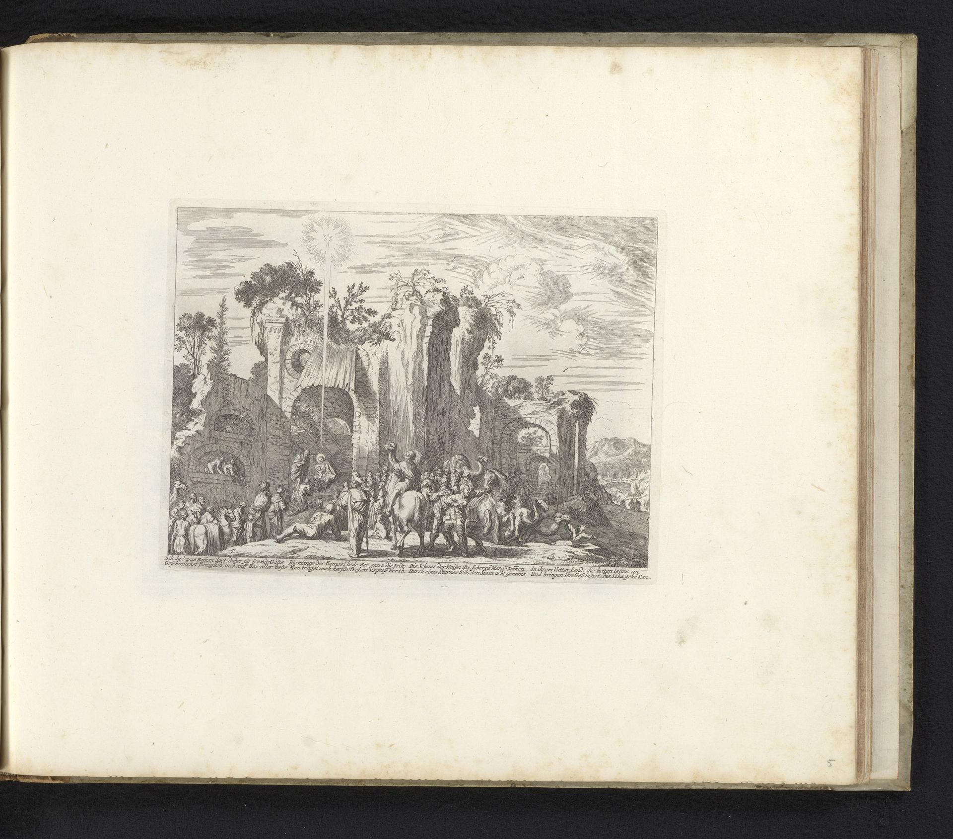 Aanbidding door de koningen by Melchior Küsel