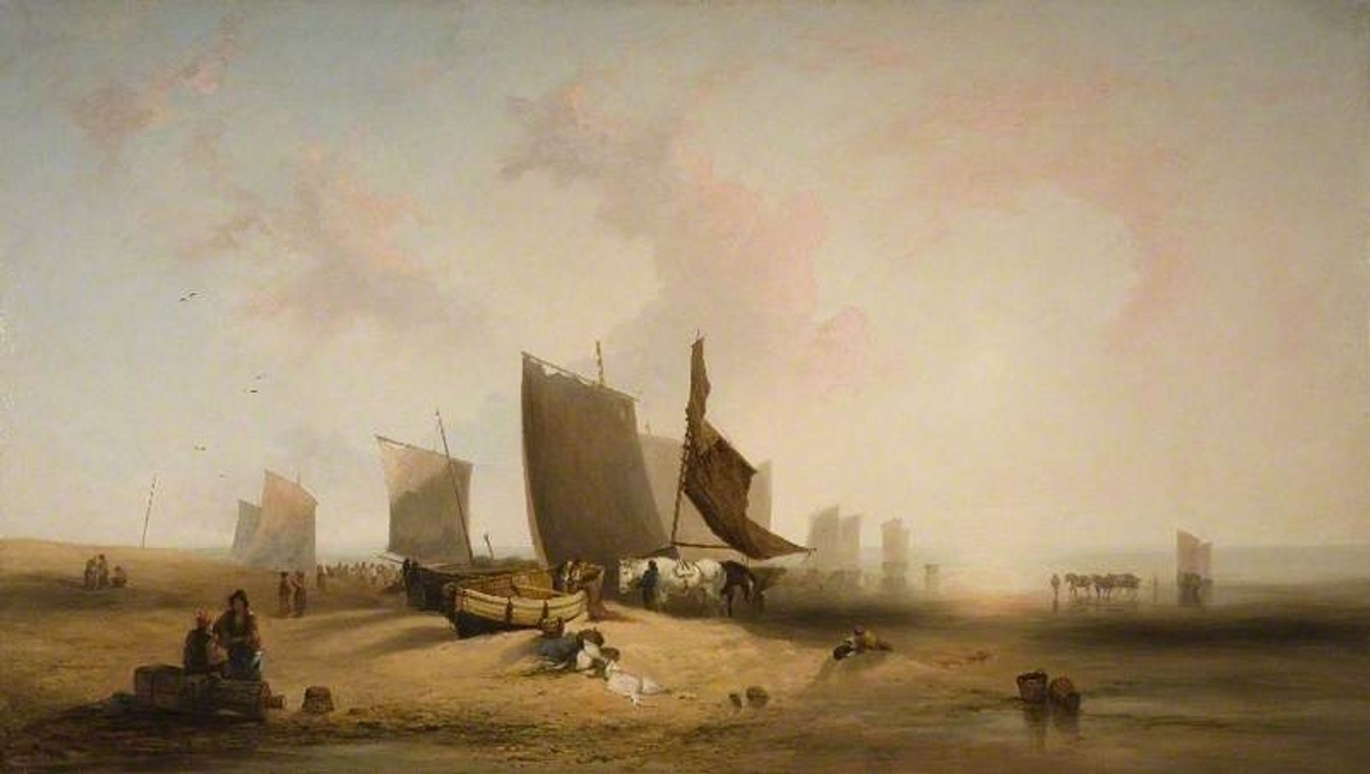 The Return of the Fishing Boats by William Collins