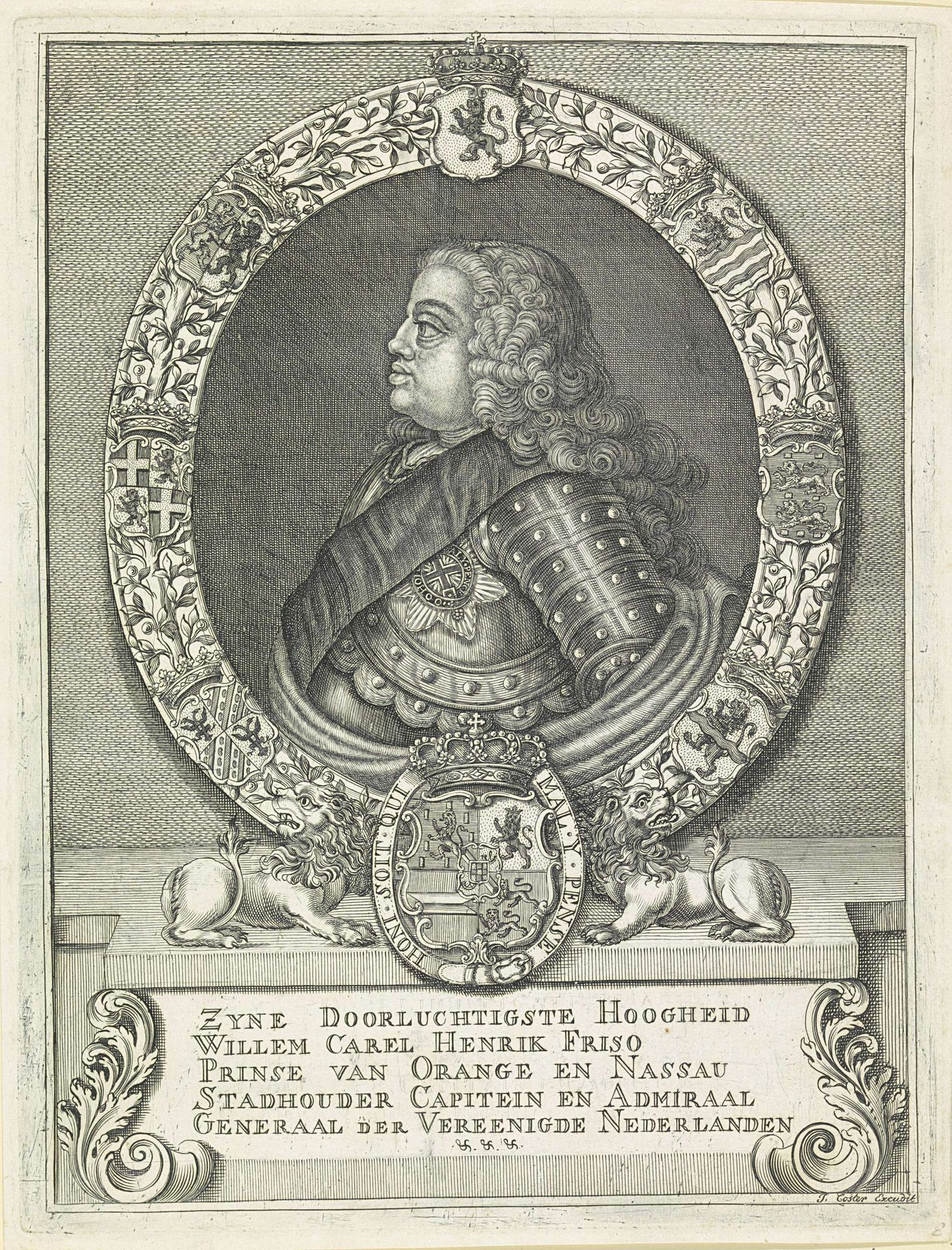 Portret van Willem IV, prins van Oranje-Nassau by Jean Henri van Schawberg