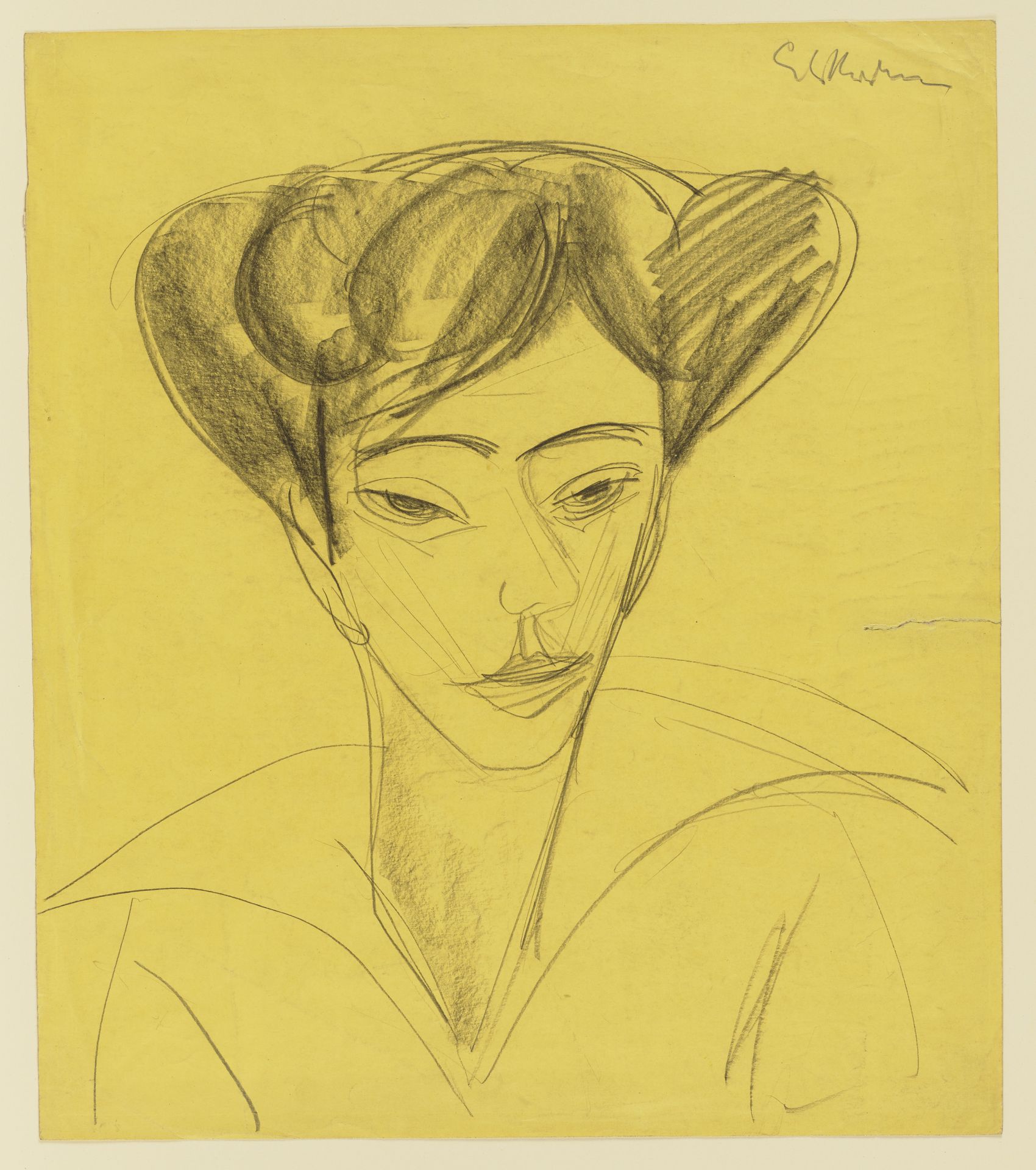 Frauenkopf by Ernst Ludwig Kirchner