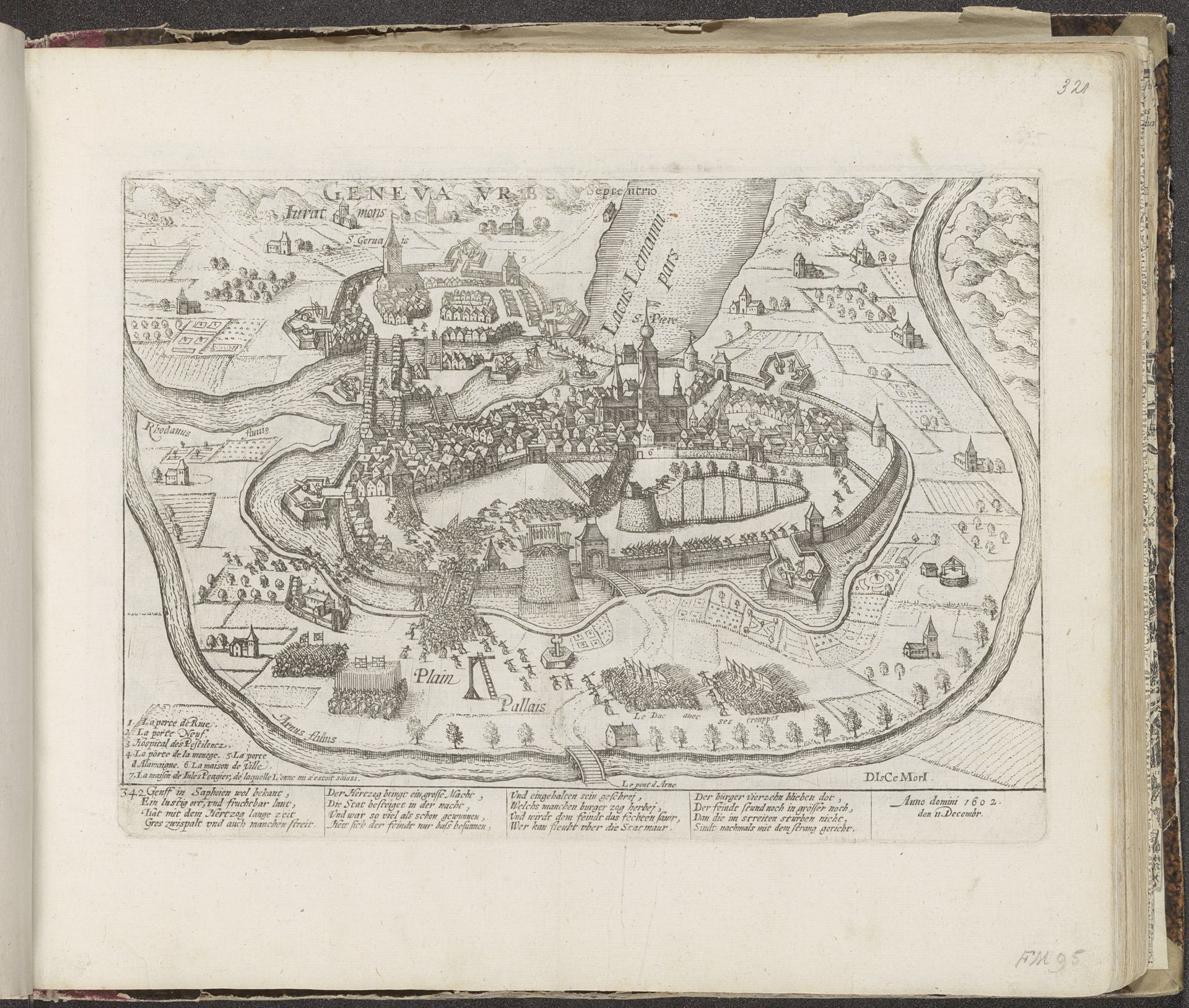 Mislukte aanval op Genève door de hertog van Savoije, 1602 by Frans Hogenberg