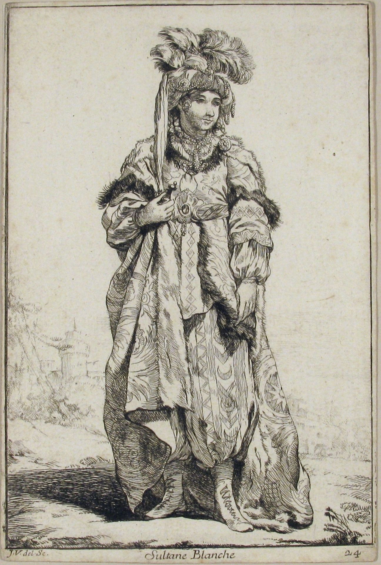 Sultane Blanche  and Le Grand Visir (White Sultaness and The Grand Vizir), from the series "Caravane du Sultan à la Mecque..." (Caravan of a Sultan Going to Mecca) by Joseph Marie Vien