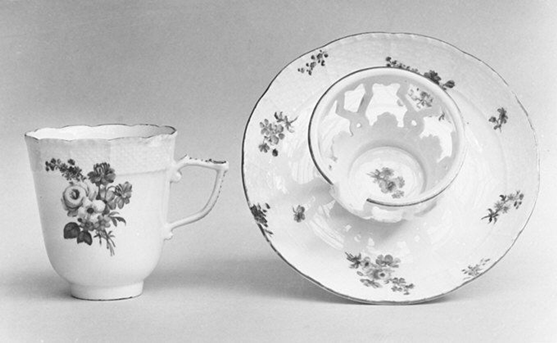 Cup and saucer by Meissen Manufactory