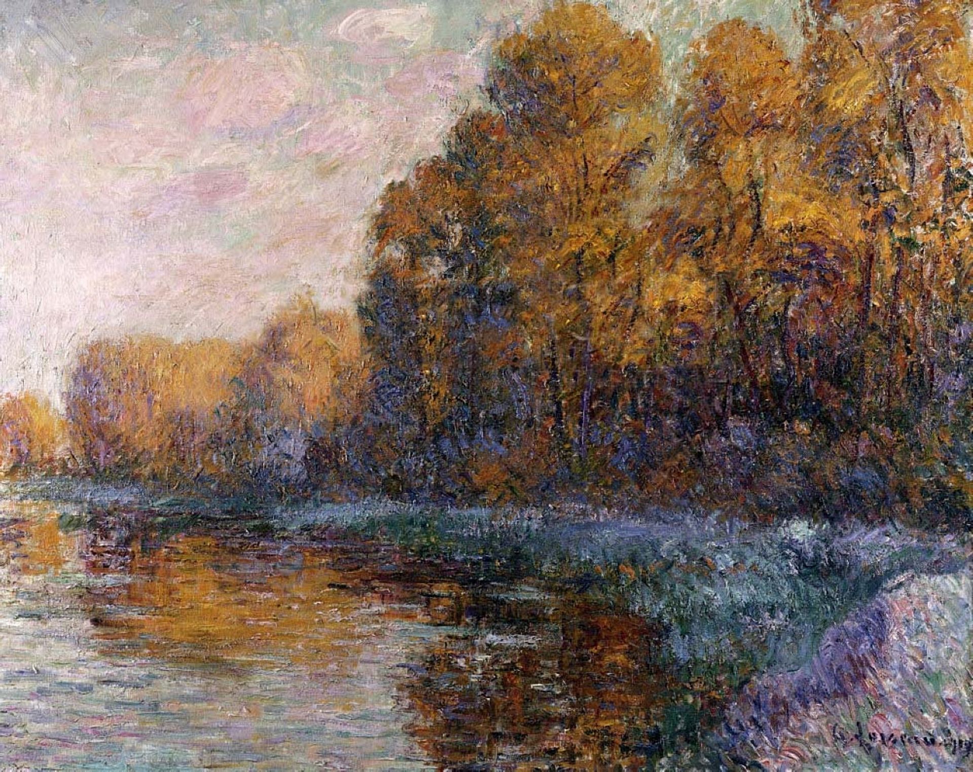 River in Autumn by Gustave Loiseau