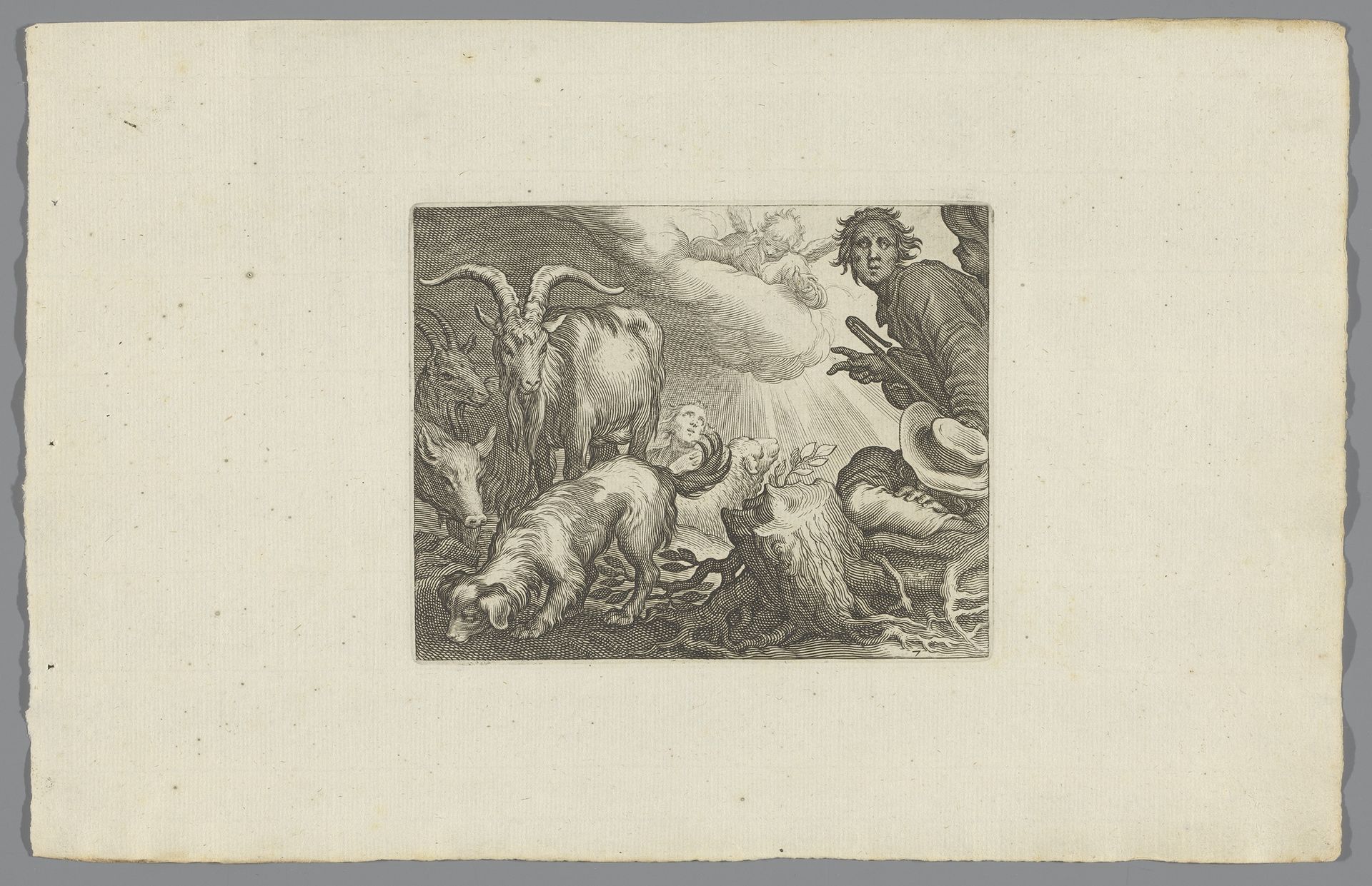 Verkondiging aan de herders by Boëtius Adamsz. Bolswert